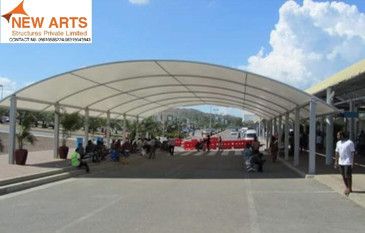 Tensile Structures - Durable Fabric Canopy | Uv Resistant, Weatherproof Design, Customizable Dimensions