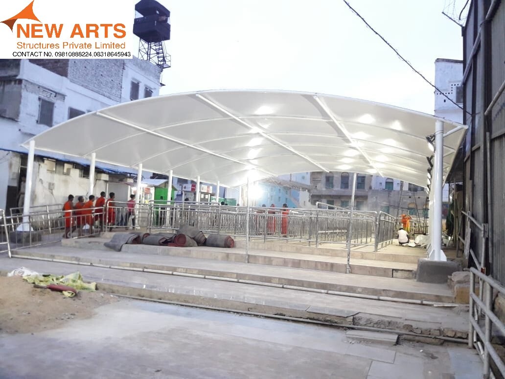 Tensile Structures - Durable Fabric Canopy | Uv Resistant, Weatherproof Design, Customizable Dimensions