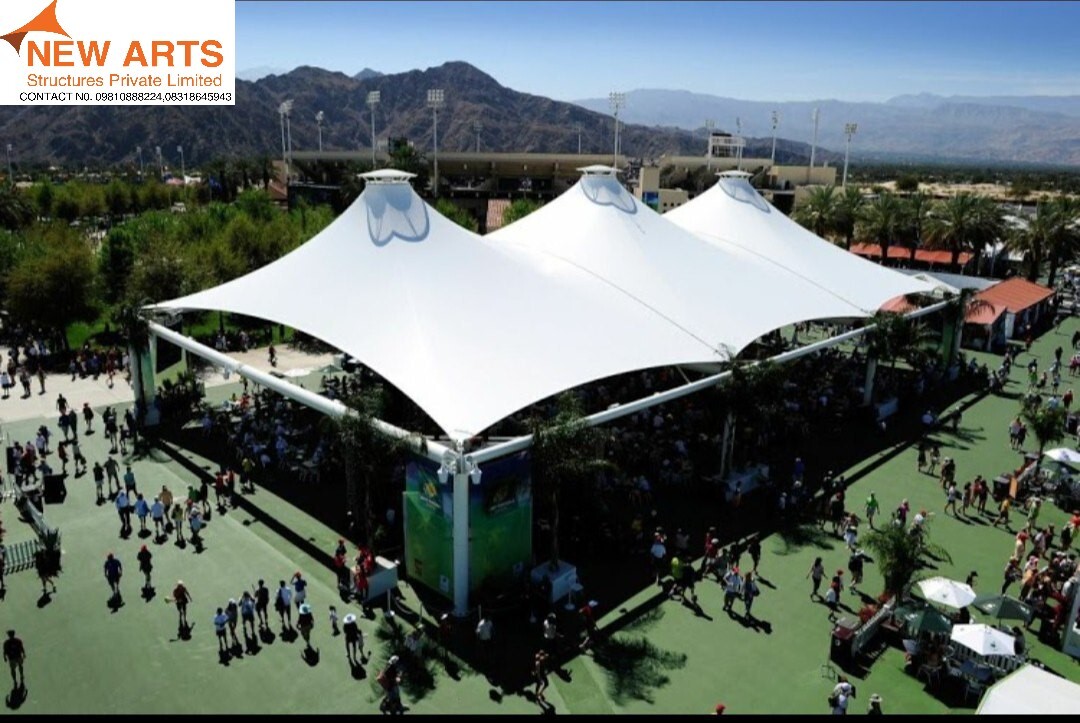 Tensile Structures - Durable Fabric Canopy | Uv Resistant, Weatherproof Design, Customizable Dimensions