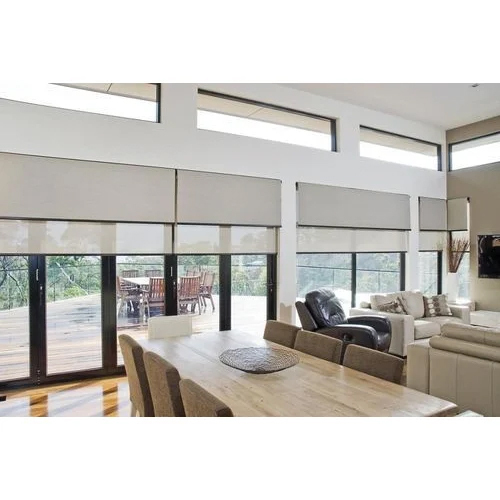 Home Roller Blind - Durable PVC Material, Vertical Pattern , Simple and Elegant Style for Home, Office, and Hotel Use