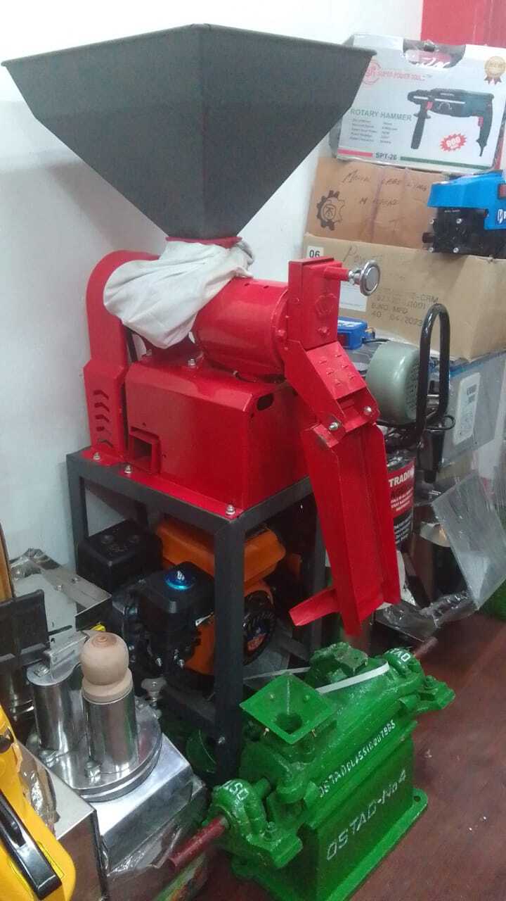 Rice Mill Machine - Iron Hammer Mill, 90x450x900 Mm | 3 Hp Single Phase Copper Motor, 2800 Rpm, High Efficiency, Durable, Easy Operation
