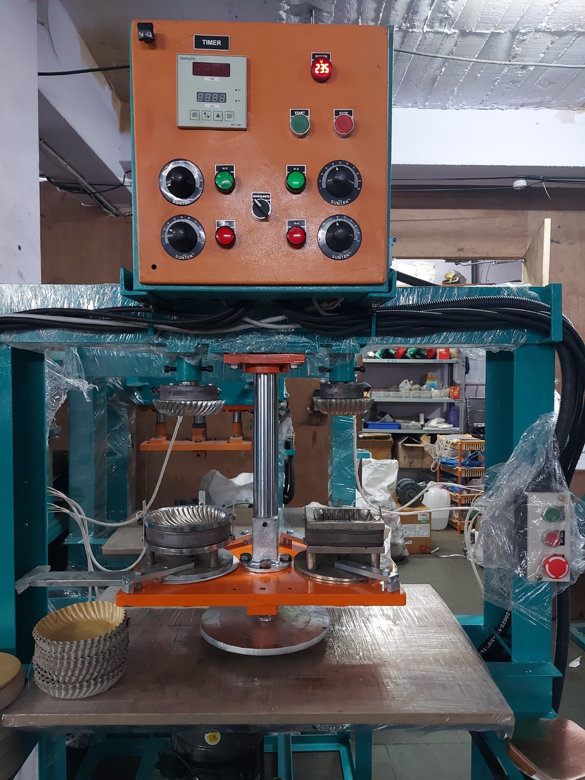 Green Automatic Paper Plate And Thali Making Machine