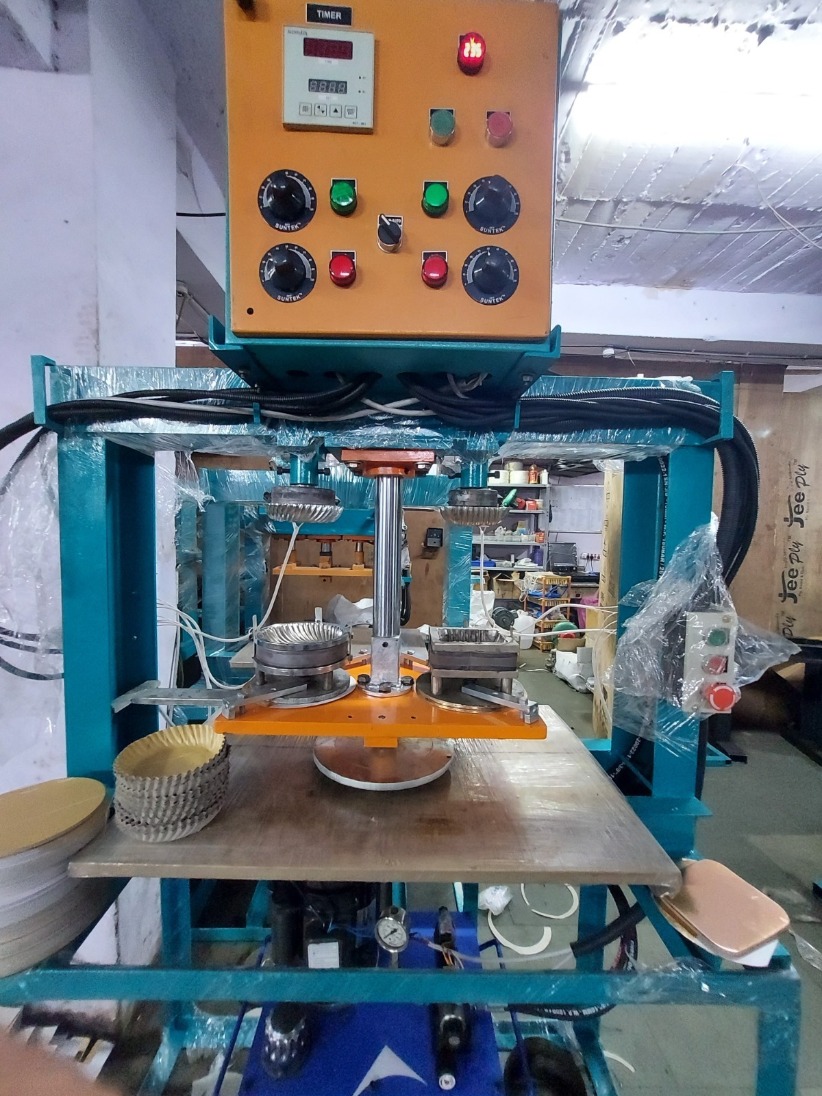 Green Automatic Paper Plate And Thali Making Machine