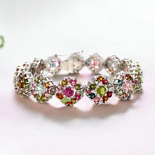 Multi Tourmaline Bracelet By G.s. Enterprises