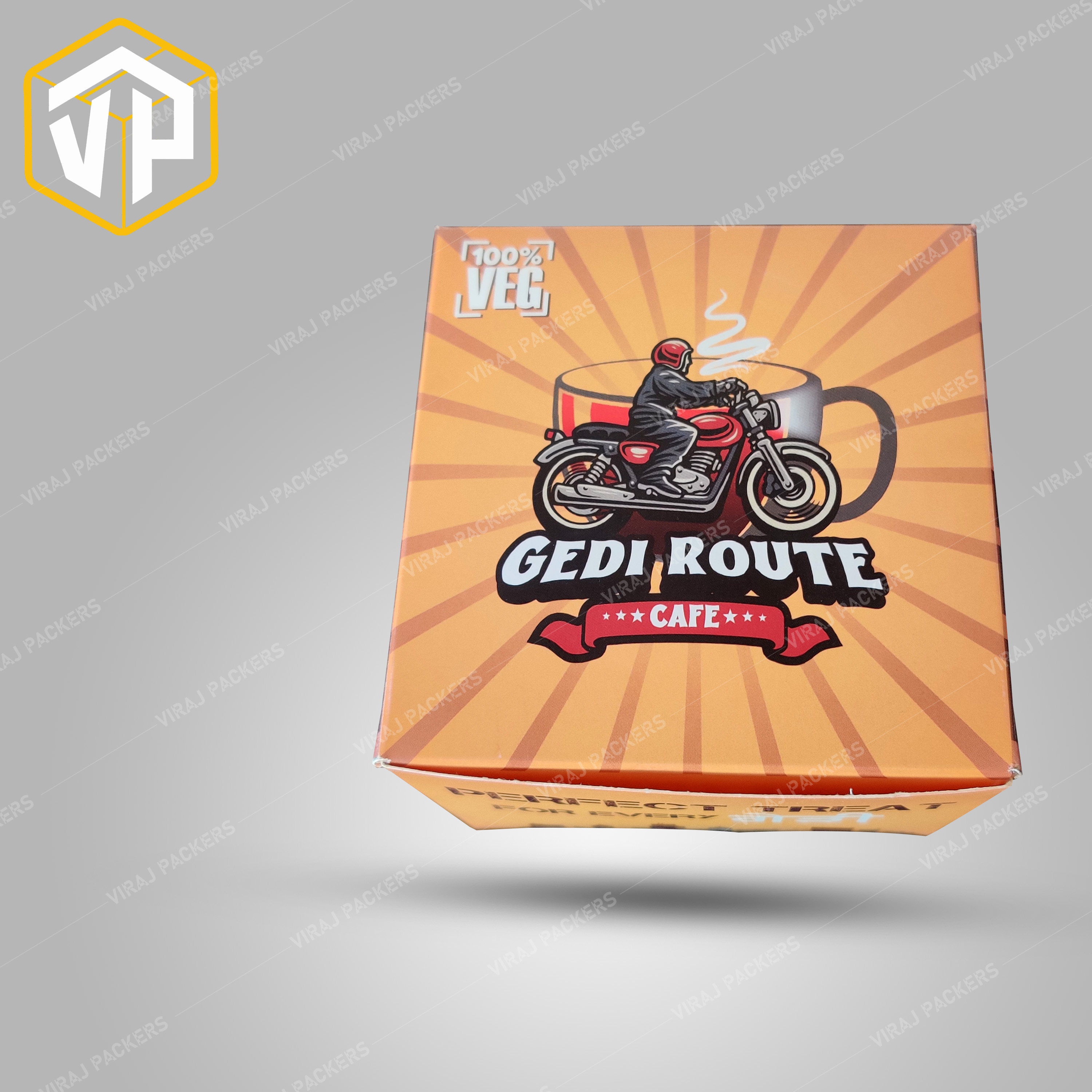 Burger / Wrap Rolls Packaging Boxes - Eco-friendly Paper, Customized Size, Glossy Lamination | Grease-resistant, Ventilated Design, Easy-to-fold Flaps, Custom Branding