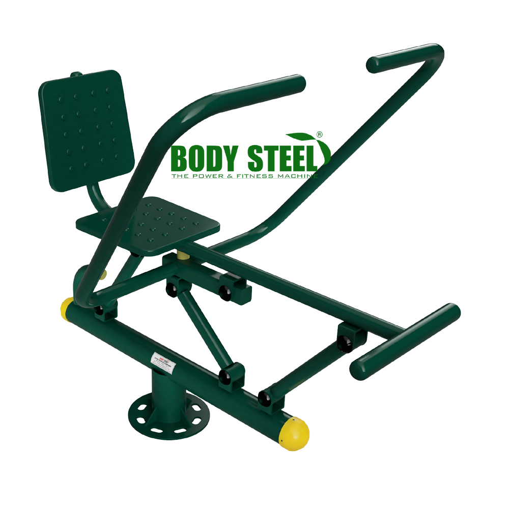 Outdoor Rowing Machine - Vandal-resistant Steel Design | Manual Operation, Lifetime Warranty, Ideal For Parks And Sports Circuits