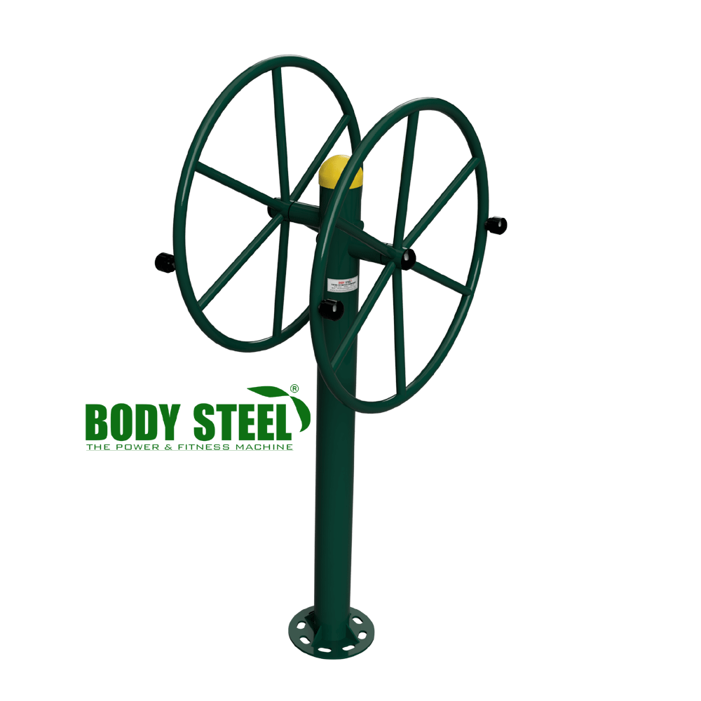 Shoulder Builder - Vandal-resistant Steel Outdoor Manual Gym Equipment | Customizable Color Lifetime Warranty