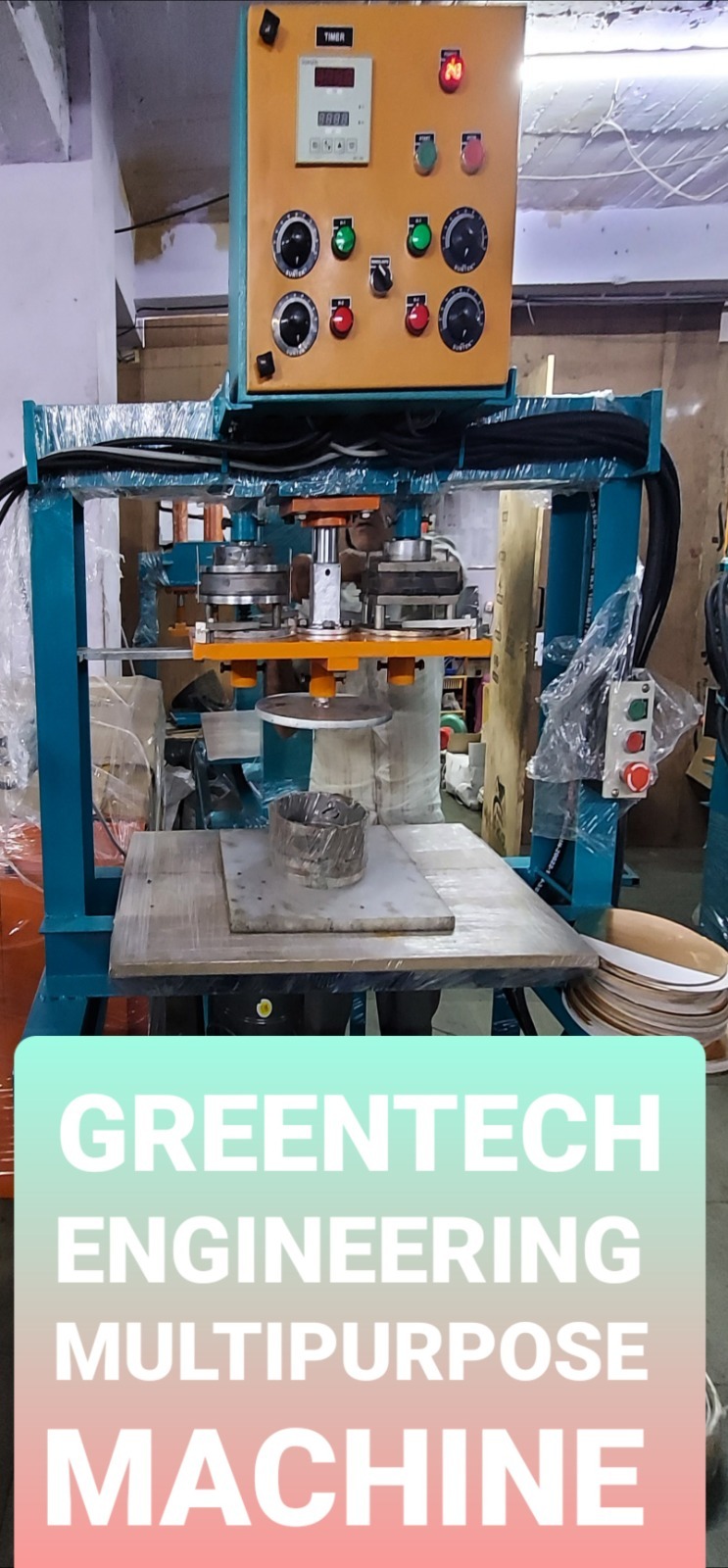 Green Fully Automatic Hydraulic Paper Plate Making Machine