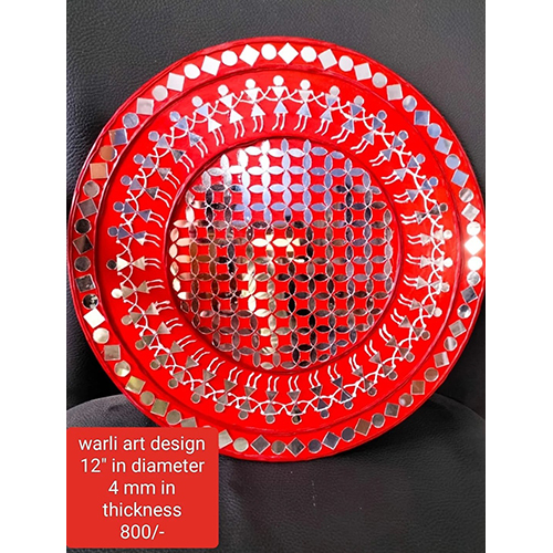 Warli Art Design - Standard Size, Red Color | Printed Pattern Design