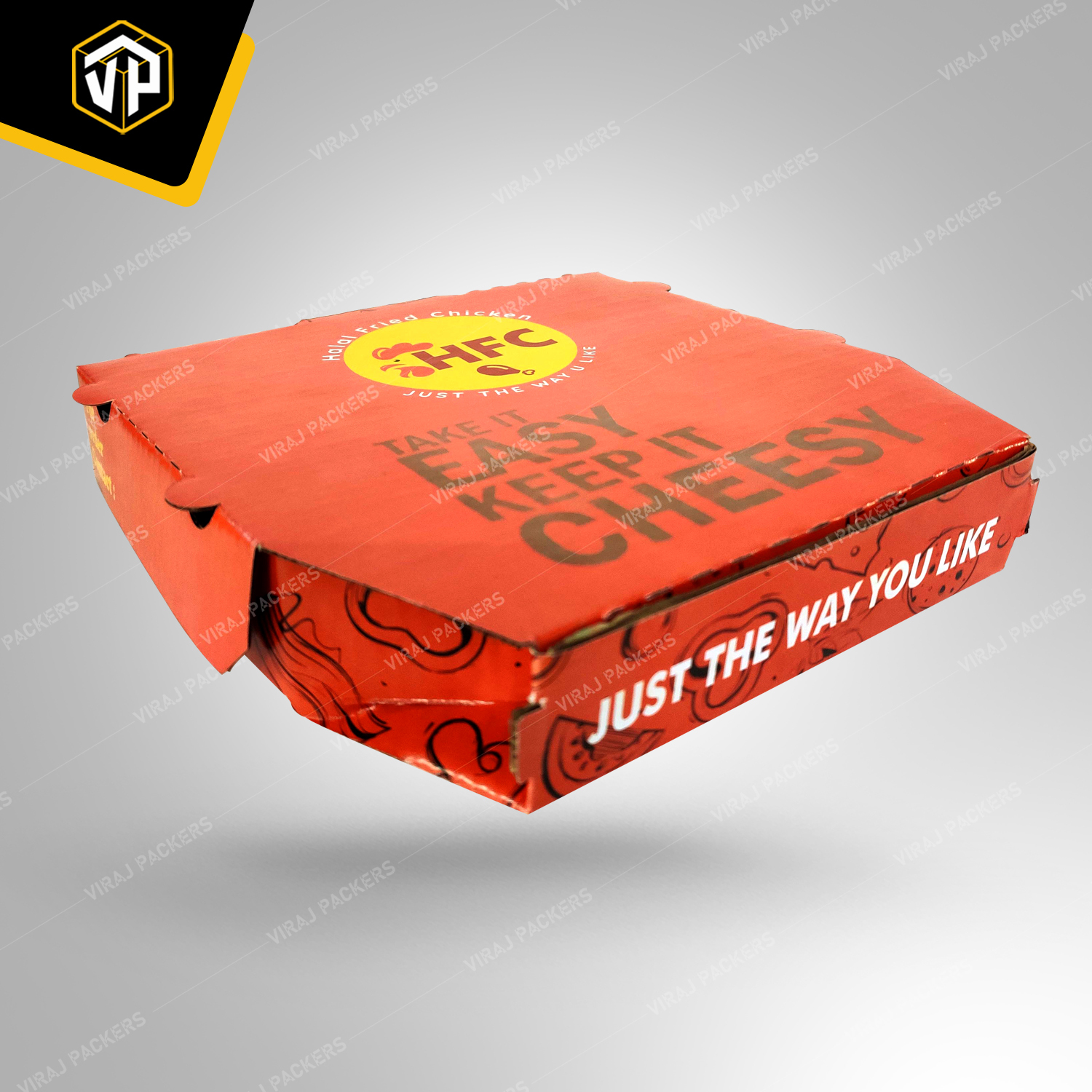10 Inch Diamond Shape Custom Printed Pizza Boxes Manufacturer - Food-grade Cardboard, Grease-resistant Interior, Secure Locking Flaps For Freshness And Brand Visibility
