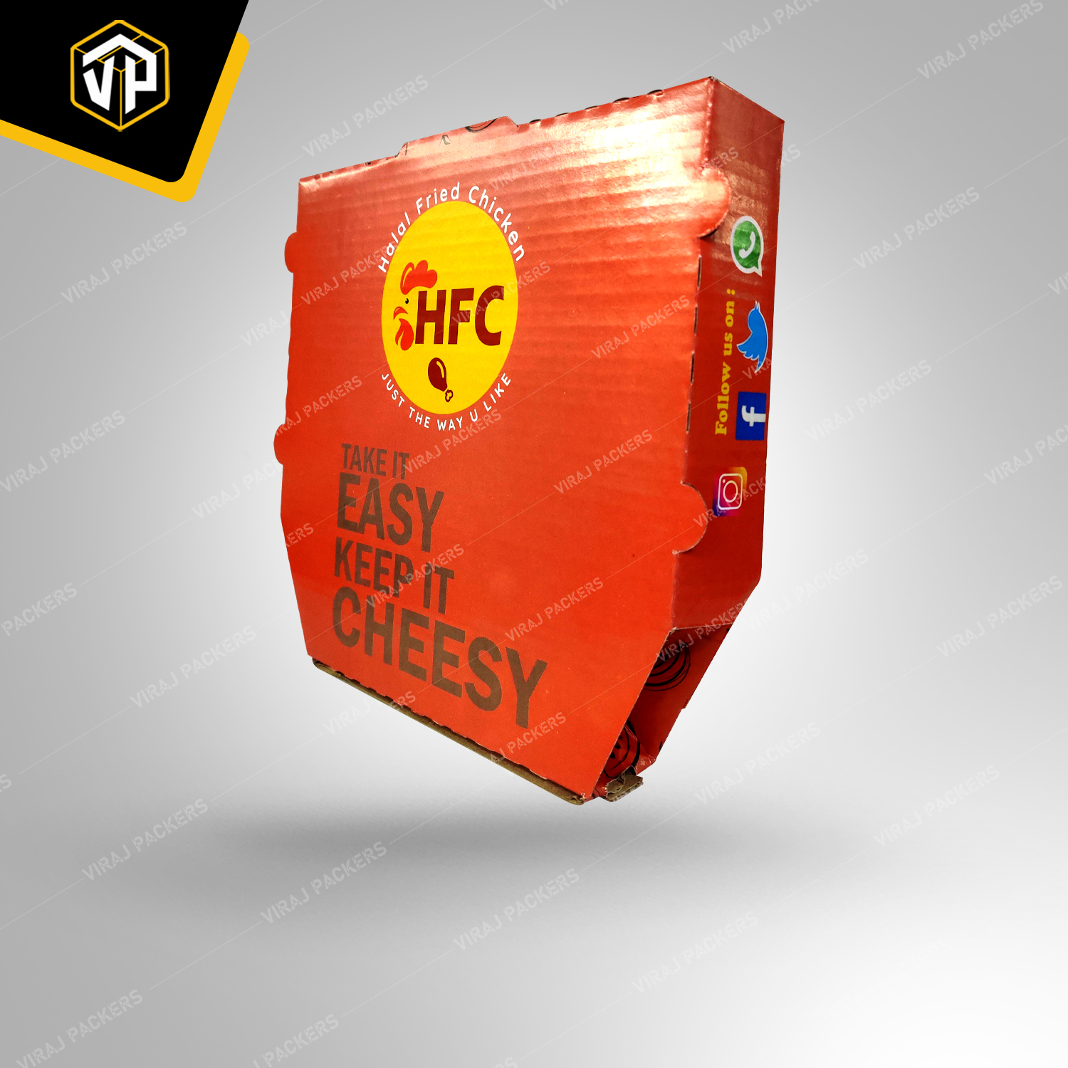 10 Inch Diamond Shape Custom Printed Pizza Boxes Manufacturer - Food-grade Cardboard, Grease-resistant Interior, Secure Locking Flaps For Freshness And Brand Visibility