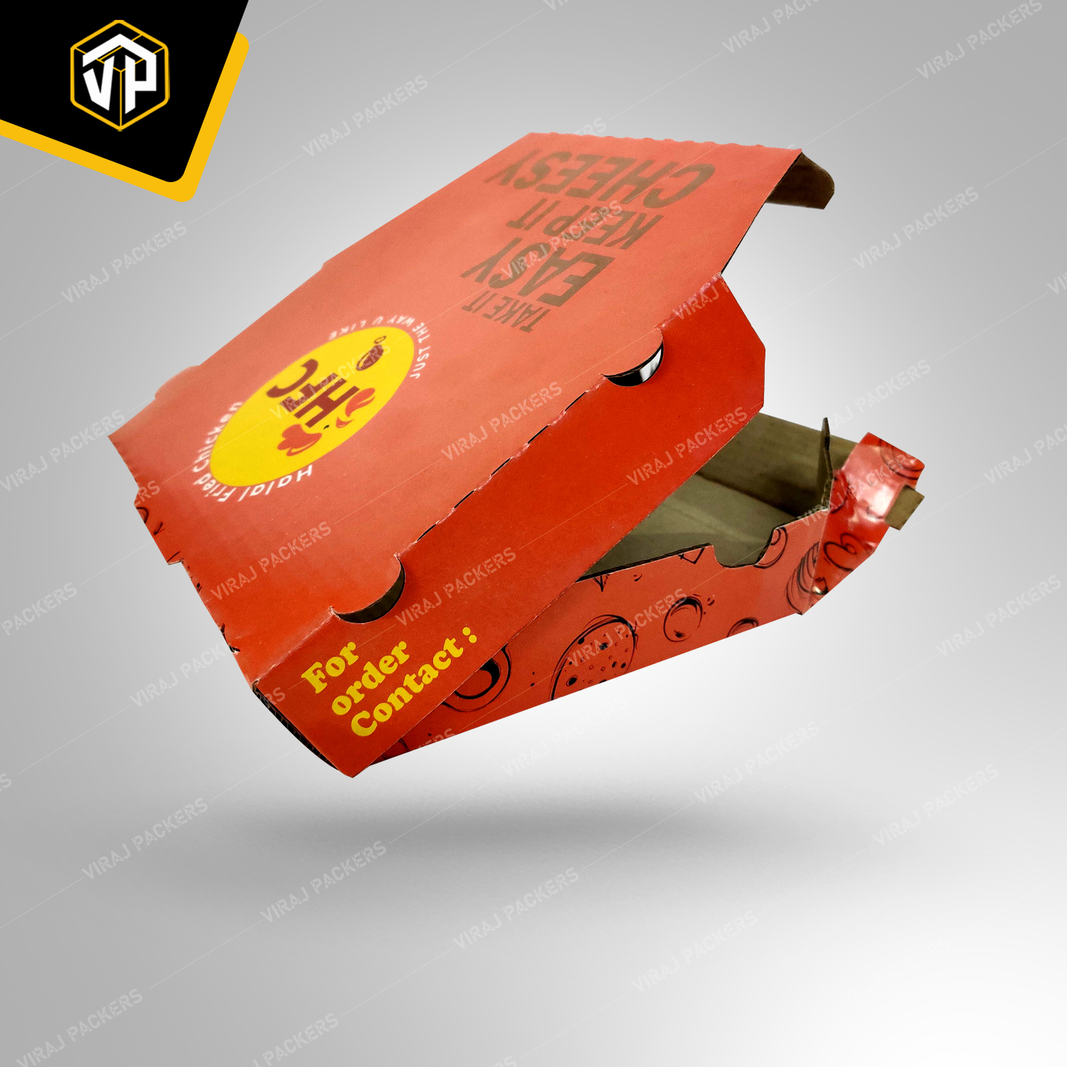 10 Inch Diamond Shape Custom Printed Pizza Boxes Manufacturer - Food-grade Cardboard, Grease-resistant Interior, Secure Locking Flaps For Freshness And Brand Visibility