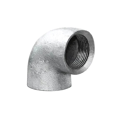GI MS Elbow Pipe Fittings - Mild Steel, Round Shape, Galvanized Surface Treatment | Silver Color, Durable, Corrosion-Resistant, Easy to Install, Warranty Included