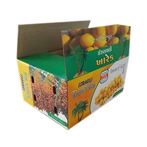 Fruit Corrugated Packaging Boxes - High-Quality Paper Material, Rectangular Shape, Elegant Matt Finish | Durable, Moisture-Resistant Transport Solution