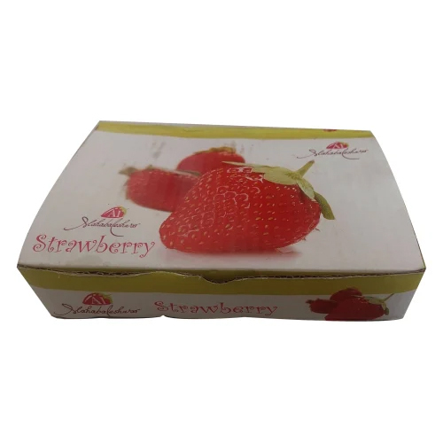 Fruit Packaging Corrugated Box - High-Quality Paper, 165x115x60 mm , Sleek Matt Finish with Moisture-Resistant Matt Lamination