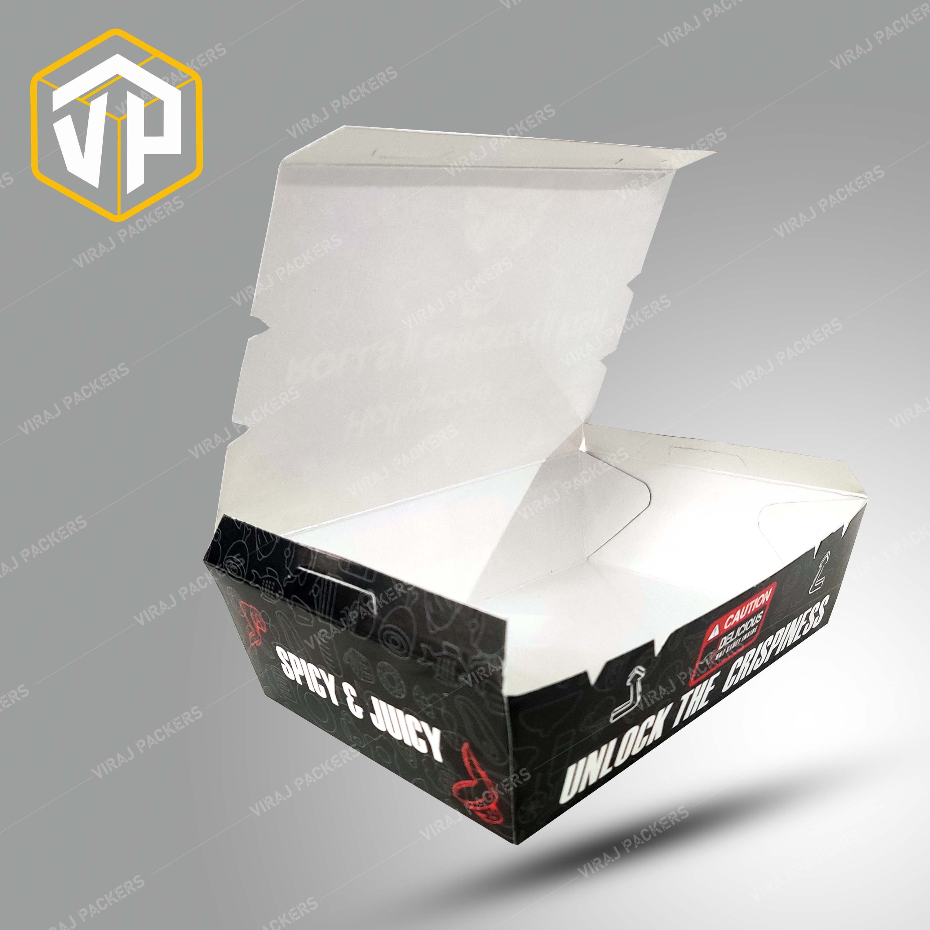 Rolls / Chicken / Fish Multi-purpose Packaging Boxes Manufacturer - Paper Material Customized Size Grease-resistant Interior | Glossy Lamination Easy-to-fold Flaps Custom Branding Options