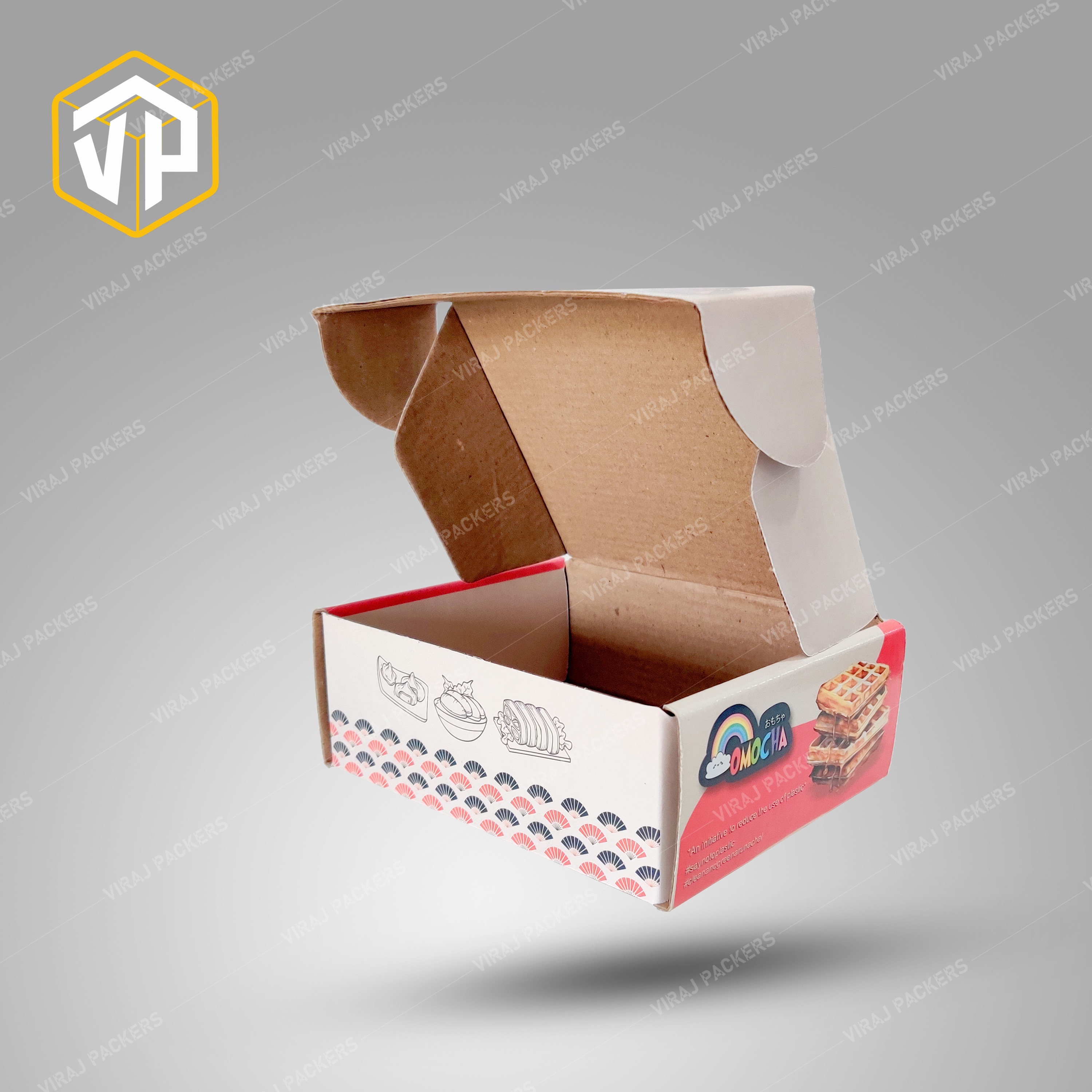 Fried Chicken Packaging Box With Customized Printing - Paper Material, Customized Size, Glossy Laminated Surface | Grease-resistant, Secure Closures, Vibrant Branding Options