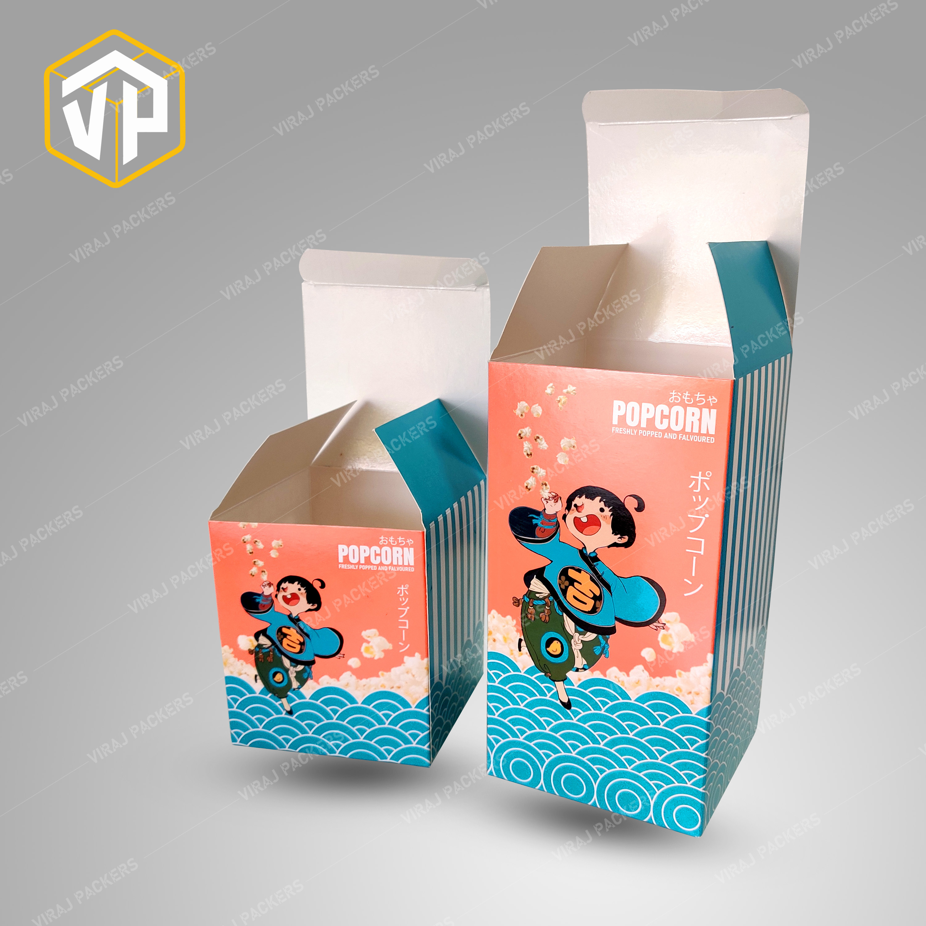 Fried Chicken Packaging Box With Customized Printing - Paper Material, Customized Size, Glossy Laminated Surface | Grease-resistant, Secure Closures, Vibrant Branding Options