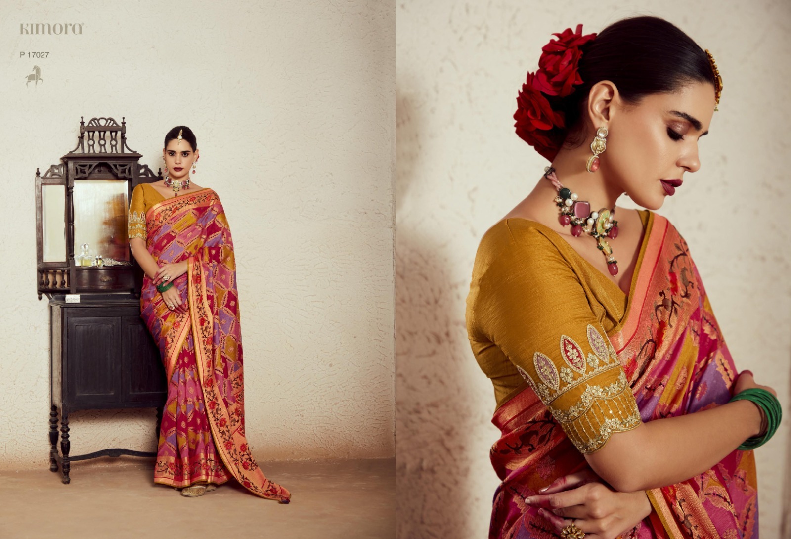 Soft Brasso Saree - Color: 10