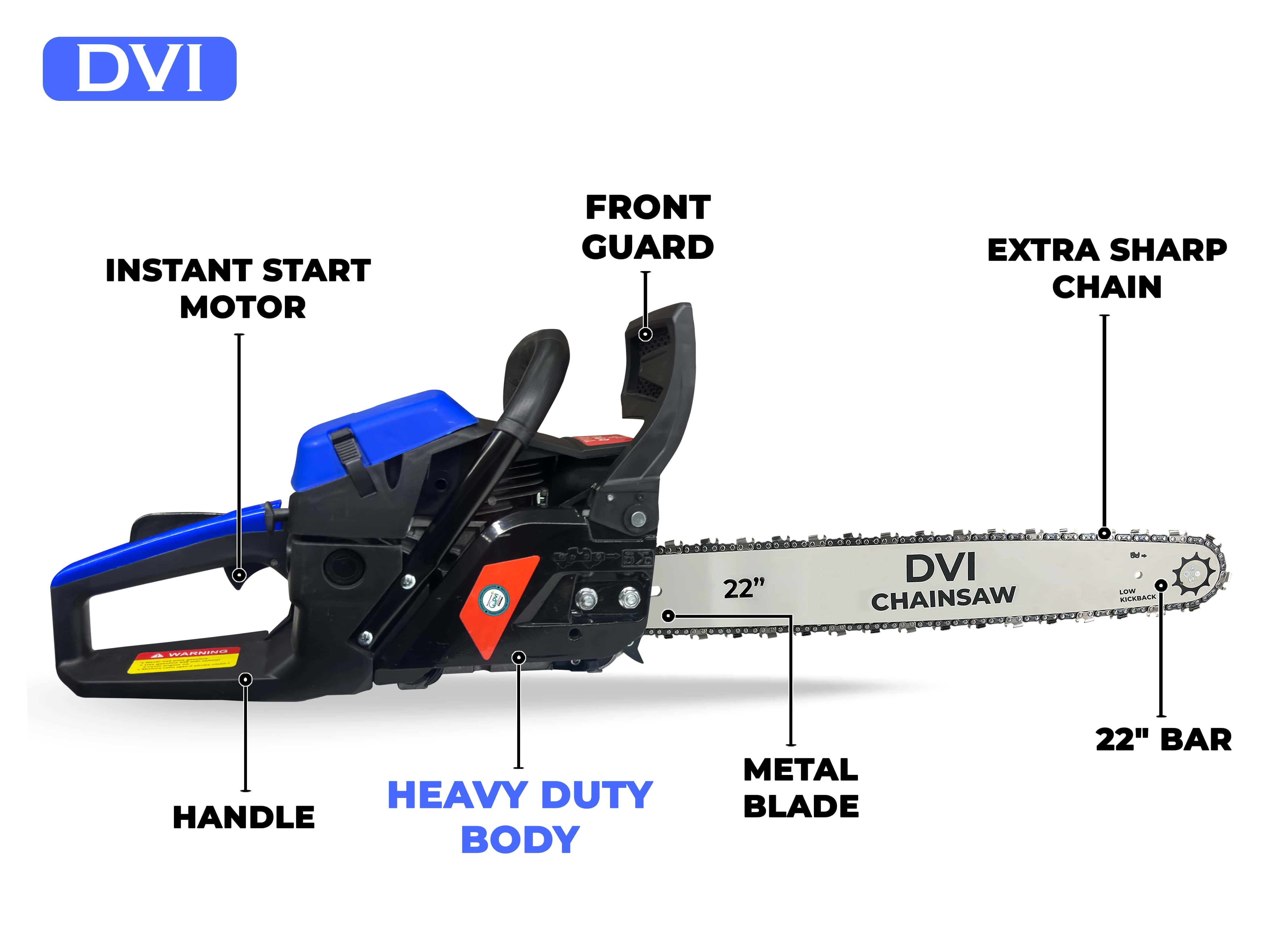 62cc Chain Saw Machine - Bladeâ Size: 22 Inch