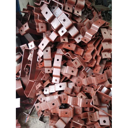 Mild Steel Flat Electric Pole Clamp - Color: Brown