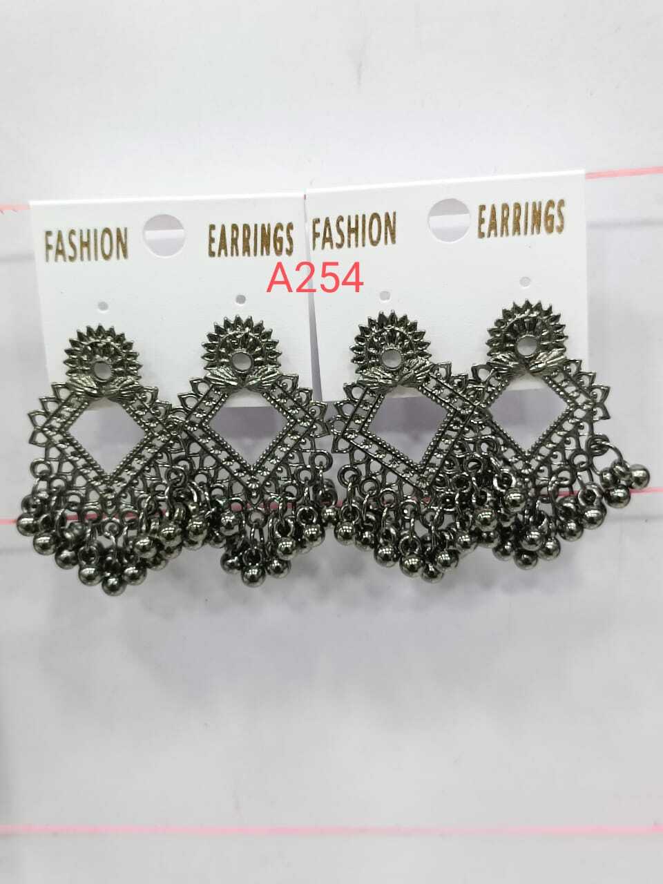 Patra Earring - Alloy Metal, 2 Inch Diameter, Black | Durable Material, Elegant Design, Lightweight Feel, Stylish Accessory, Trendy Look