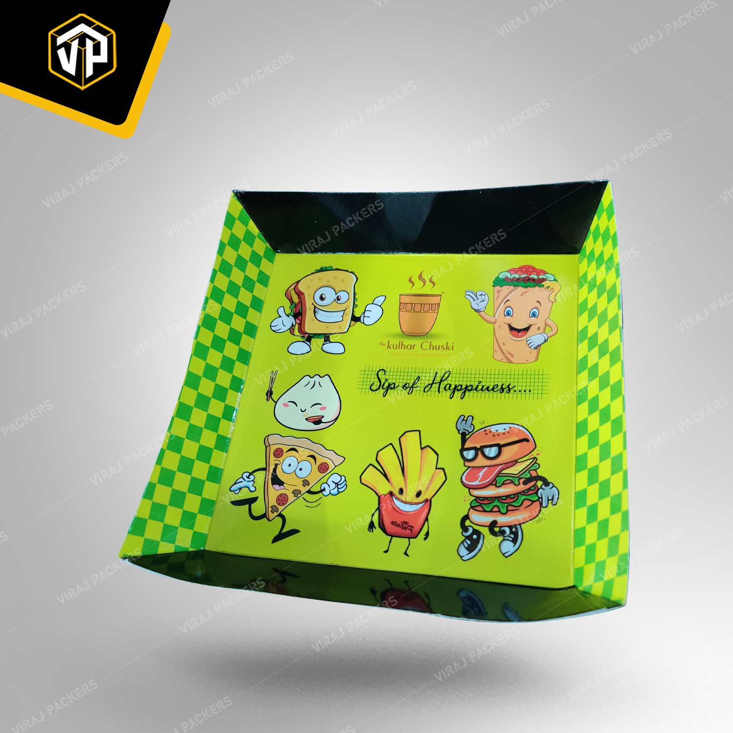 Small Boat Paper Plate - Biodegradable Paper Customized Size - Glossy Finish Grease-resistant Eco-friendly Design