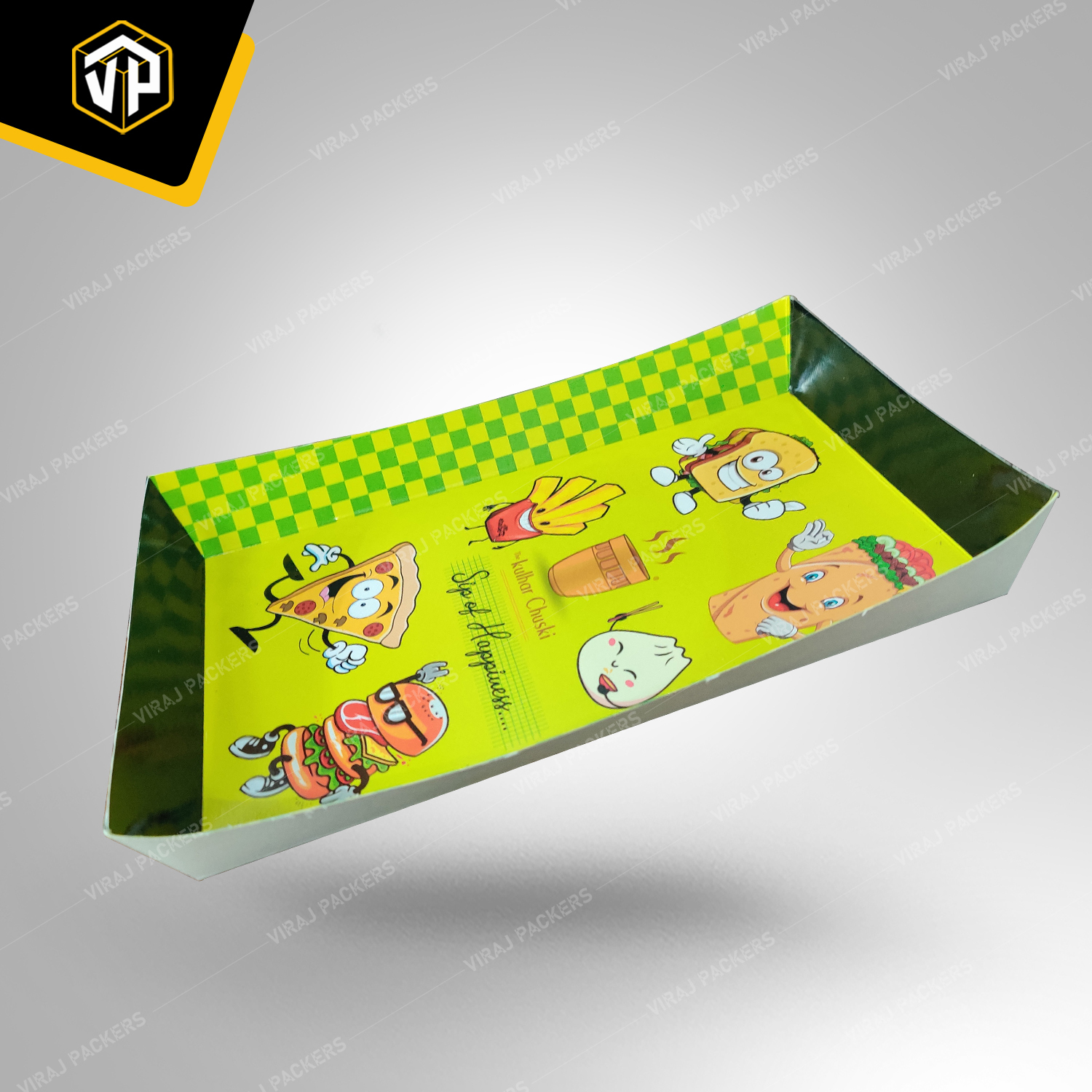Large Paper Boat Plates - Biodegradable, Customized Size | Glossy Lamination, Grease-resistant Coating, Customizable Branding, Eco-friendly Design, Stable Base For Versatile Food Service