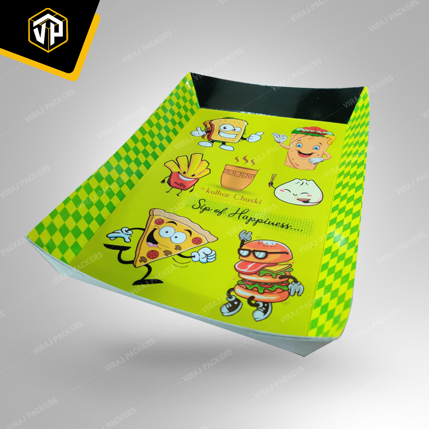 Large Paper Boat Plates - Biodegradable, Customized Size | Glossy Lamination, Grease-resistant Coating, Customizable Branding, Eco-friendly Design, Stable Base For Versatile Food Service