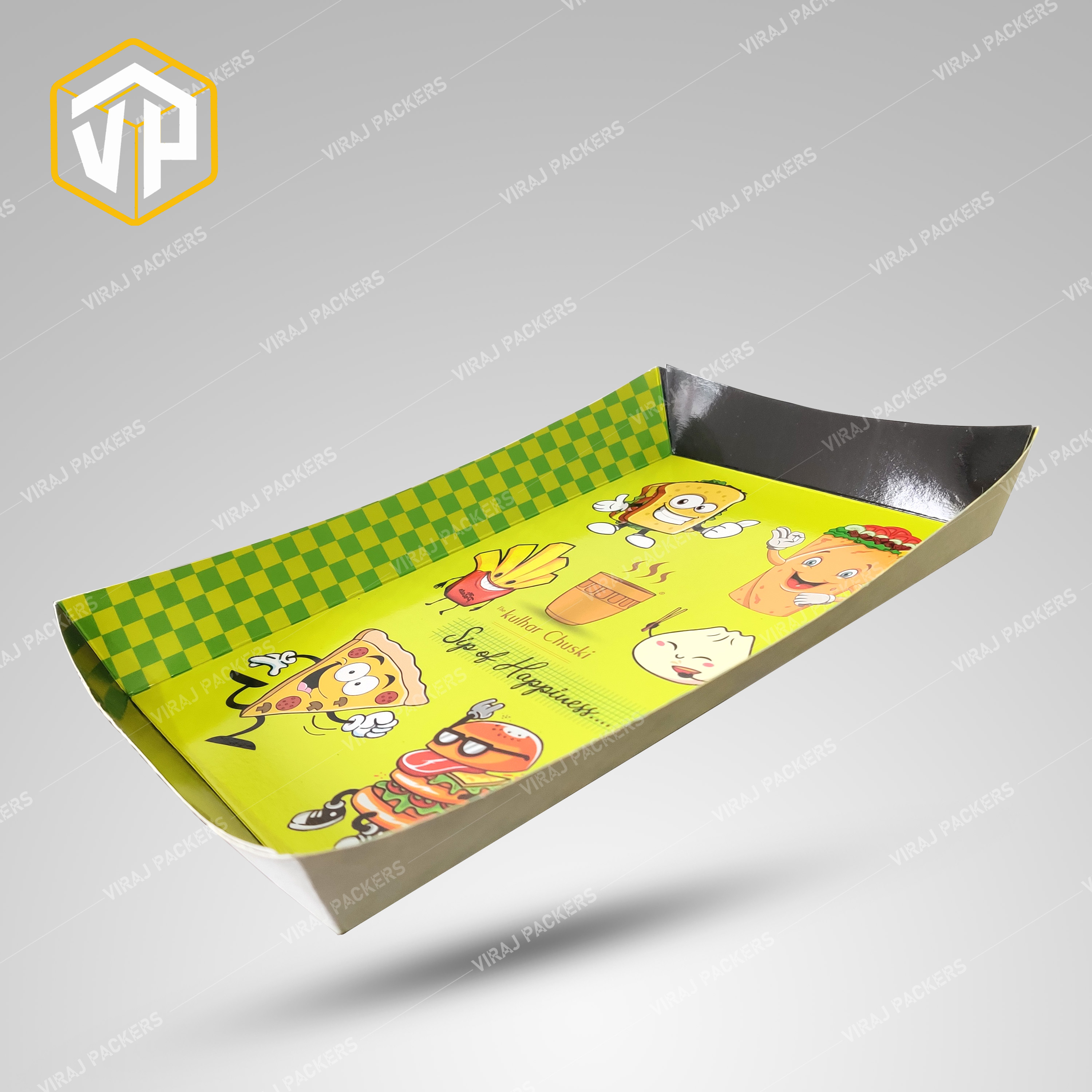 Large Paper Boat Plates - Biodegradable, Customized Size | Glossy Lamination, Grease-resistant Coating, Customizable Branding, Eco-friendly Design, Stable Base For Versatile Food Service