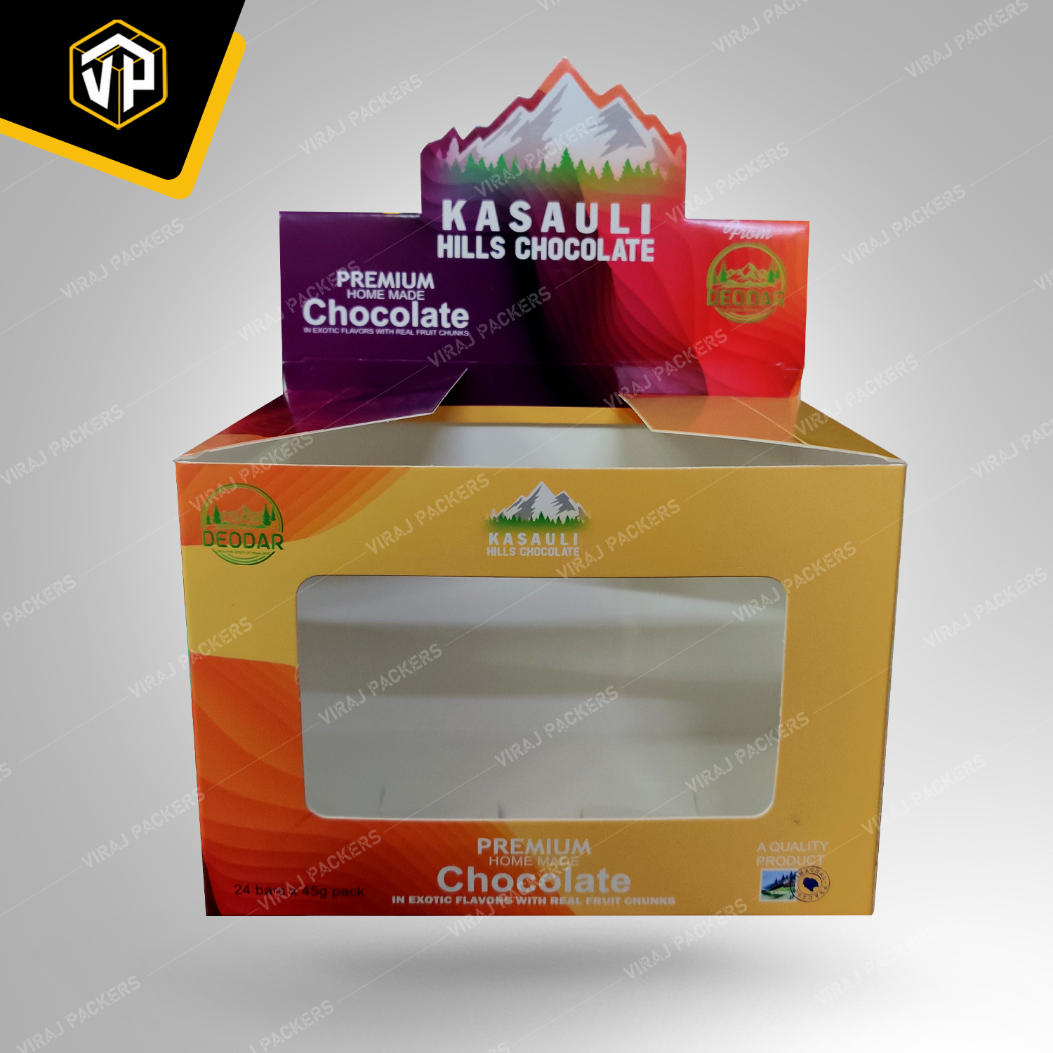 Confectionery Candy Packaging Boxes With Display - Paper Material, Customized Size, Glossy Lamination Finish | Square Design, Transparent Windows, Customizable Branding