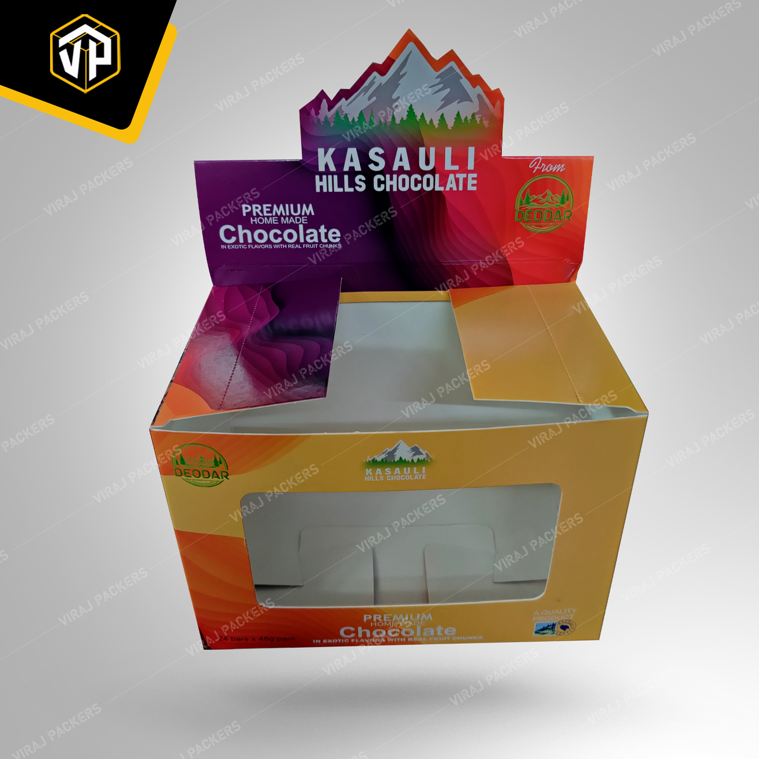 Confectionery Candy Packaging Boxes With Display - Paper Material, Customized Size, Glossy Lamination Finish | Square Design, Transparent Windows, Customizable Branding