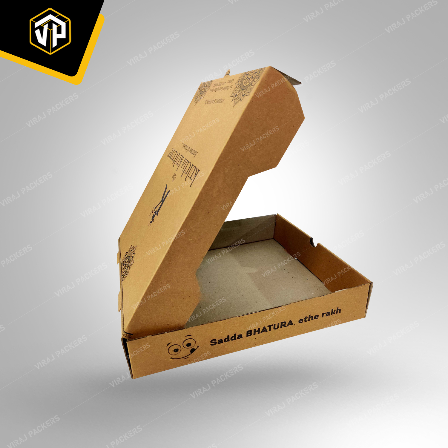Corrugated Pizza And Dosa Packaging Box - 3-ply Paper, Customized Size | Durable Design, Secure Closure, Eco-friendly Options Available