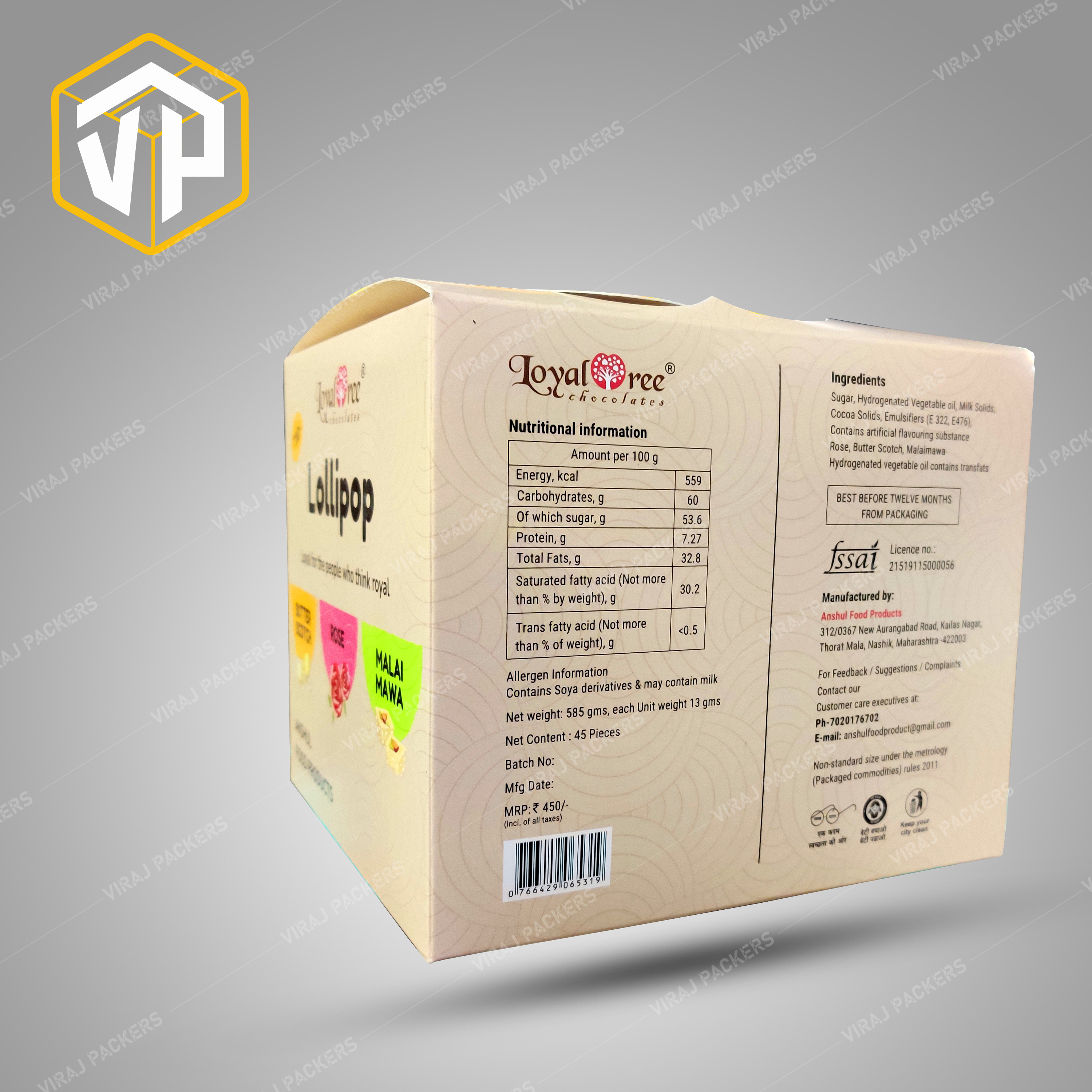 Lollipop / Chocolate Confectionery Packaging Box With Display - Durable Paper, Customized Size, Glossy Lamination, Square Shape | Transparent Window, Customizable Printing, Eco-friendly Design