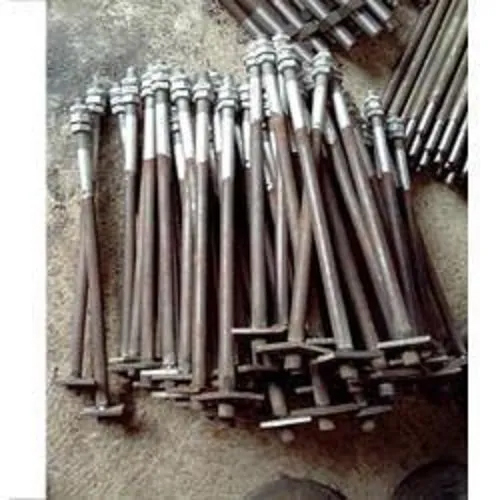 Mild Steel Foundation Bolt - 12-50 mm Diameter, Hexagon Head Type, Up to 15 cm Length, Ideal for Industrial Foundation Work