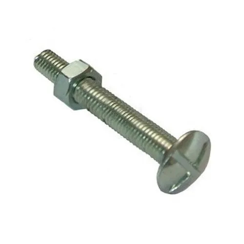 Roofing Bolt - Polished Silver Finish , M4 to M8 Size Range, Round Head Design, Durable Industrial Fastener