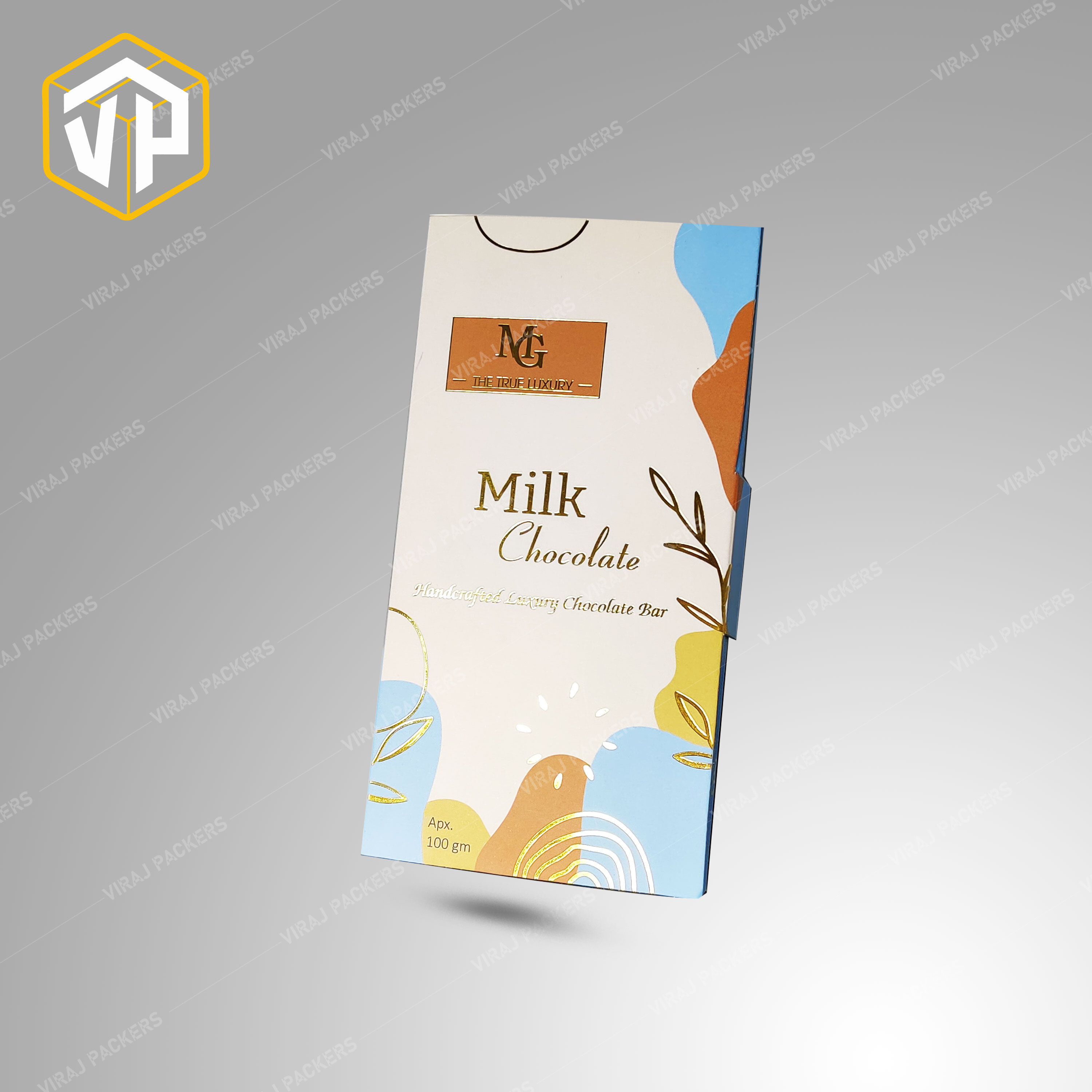 Premium Custom Printed Handmade Chocolate Packaging Box With Golden Foil Stamping - Paper, Customized Size, Glossy Lamination | Uv Offset Printing, Rectangular Shape, Elegant Presentation