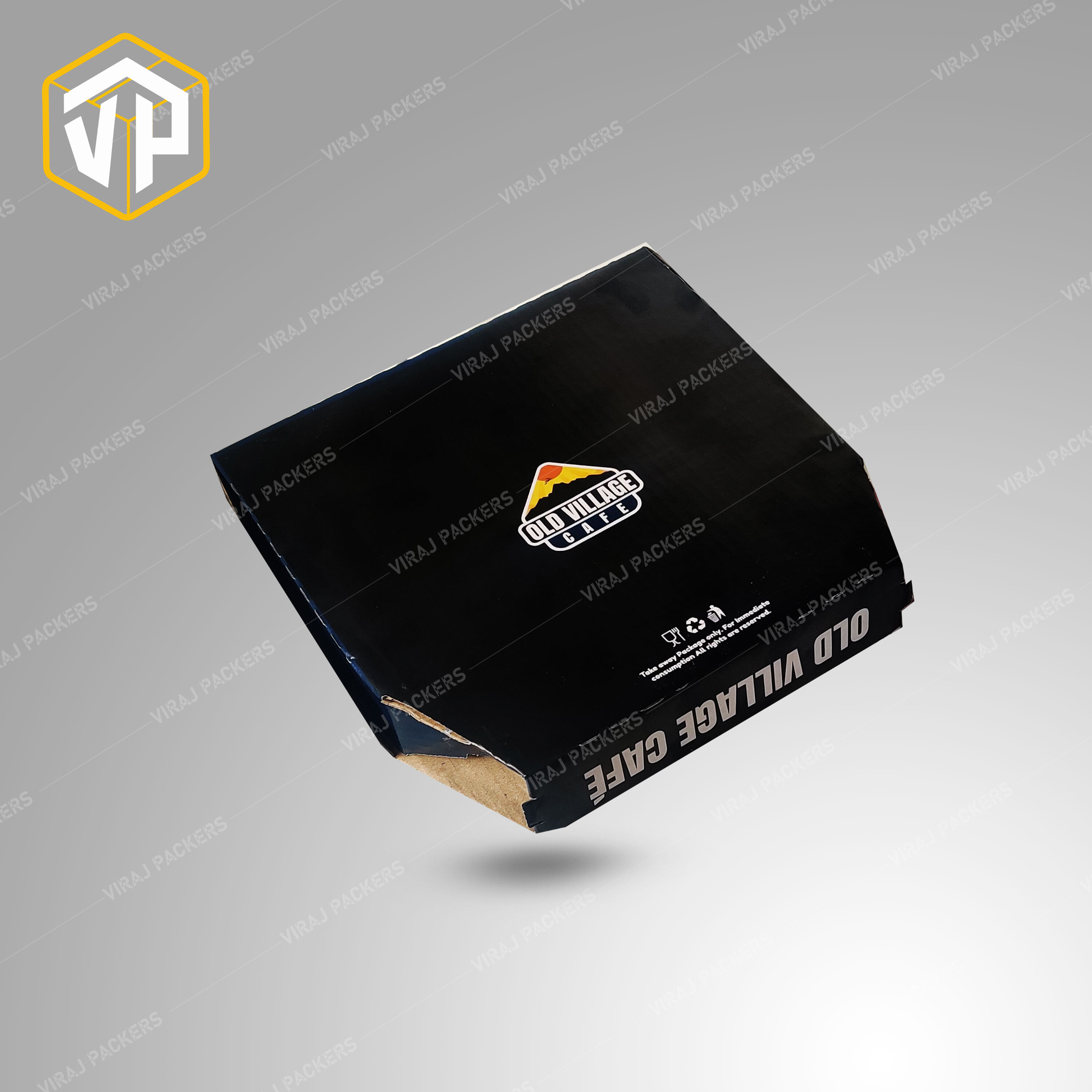 Eight Inch Diamond Pizza Packaging Boxes Manufacturer - Paper, 8 Inch Width, 8 Inch Length, Glossy Lamination , Eco-friendly, Customizable Design, Vibrant Uv Offset Printing