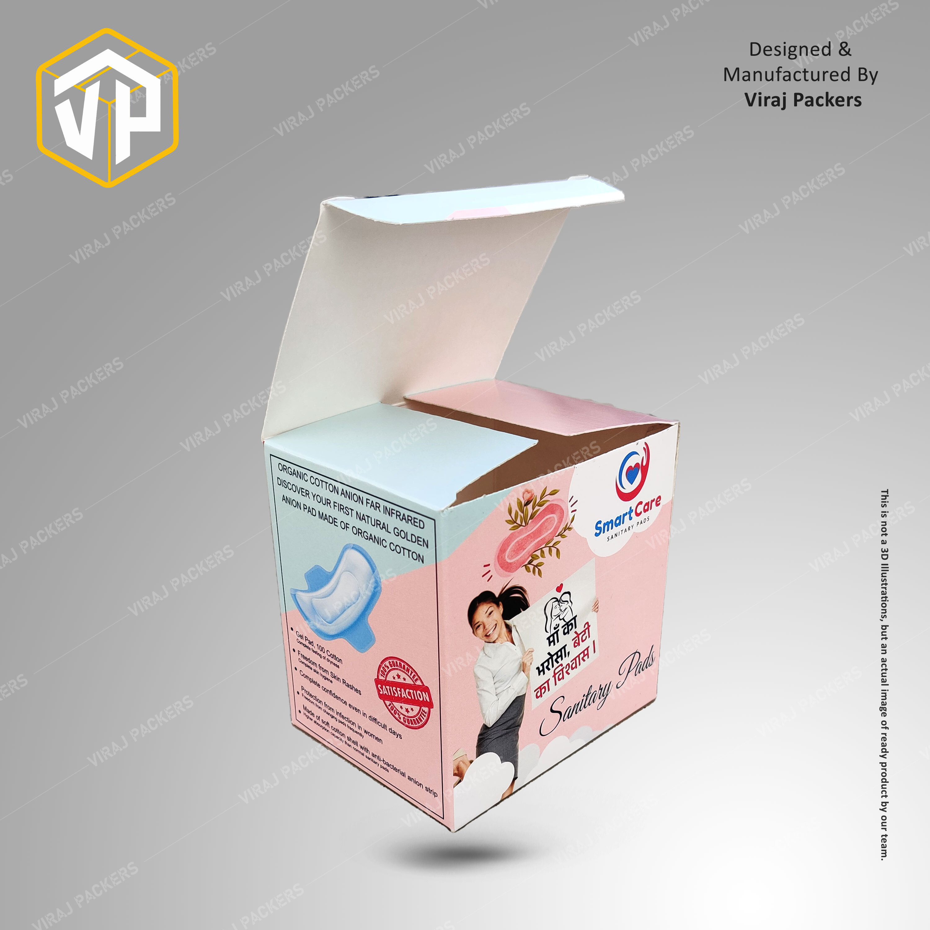 Custom Printed Sanitary Pads Packaging Boxes Manufacturer - Paper Material, Customized Size, Glossy Lamination, Uv Offset Printing - Eco-friendly, Vibrant Graphics, Brand Differentiation