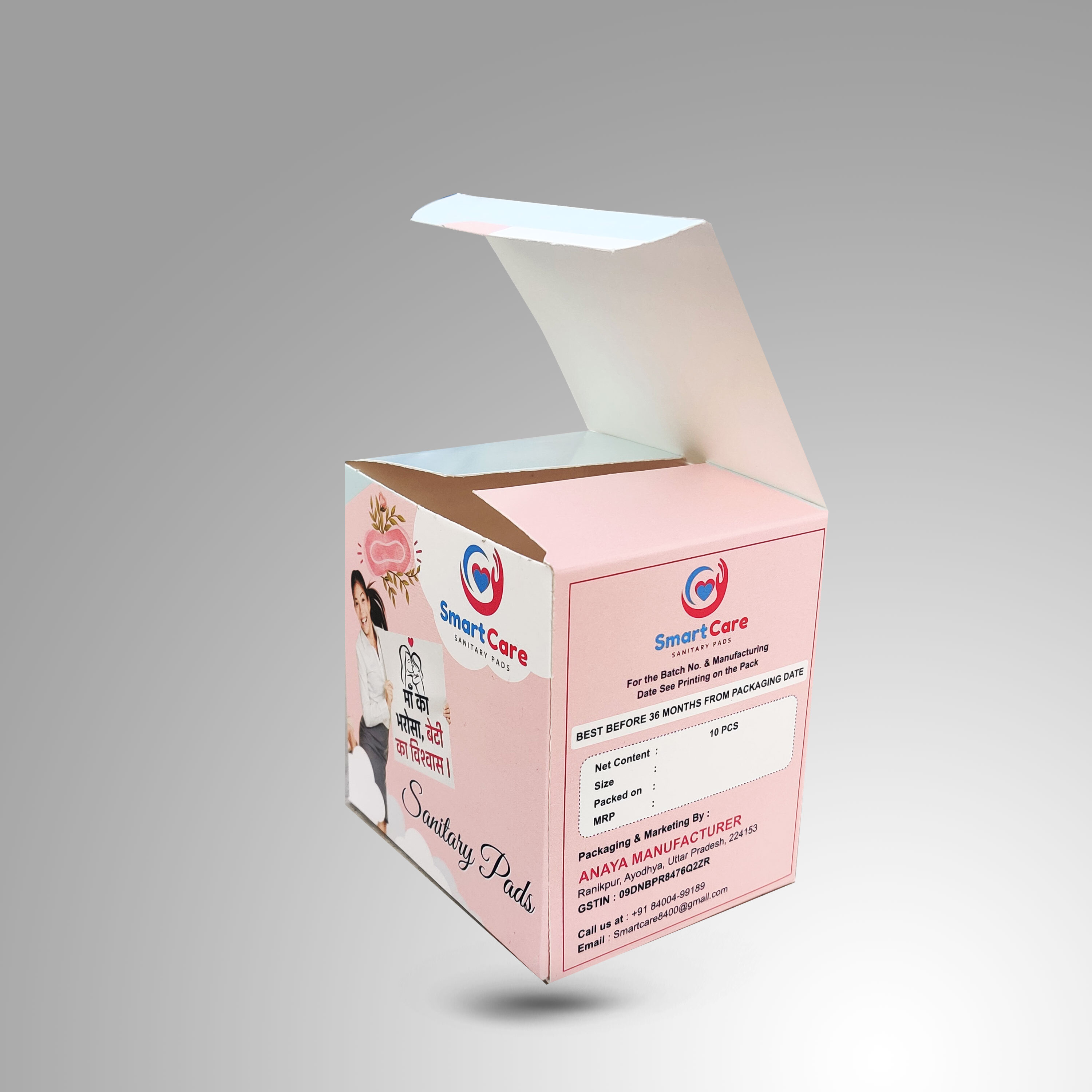 Custom Printed Sanitary Pads Packaging Boxes Manufacturer - Paper Material, Customized Size, Glossy Lamination, Uv Offset Printing - Eco-friendly, Vibrant Graphics, Brand Differentiation