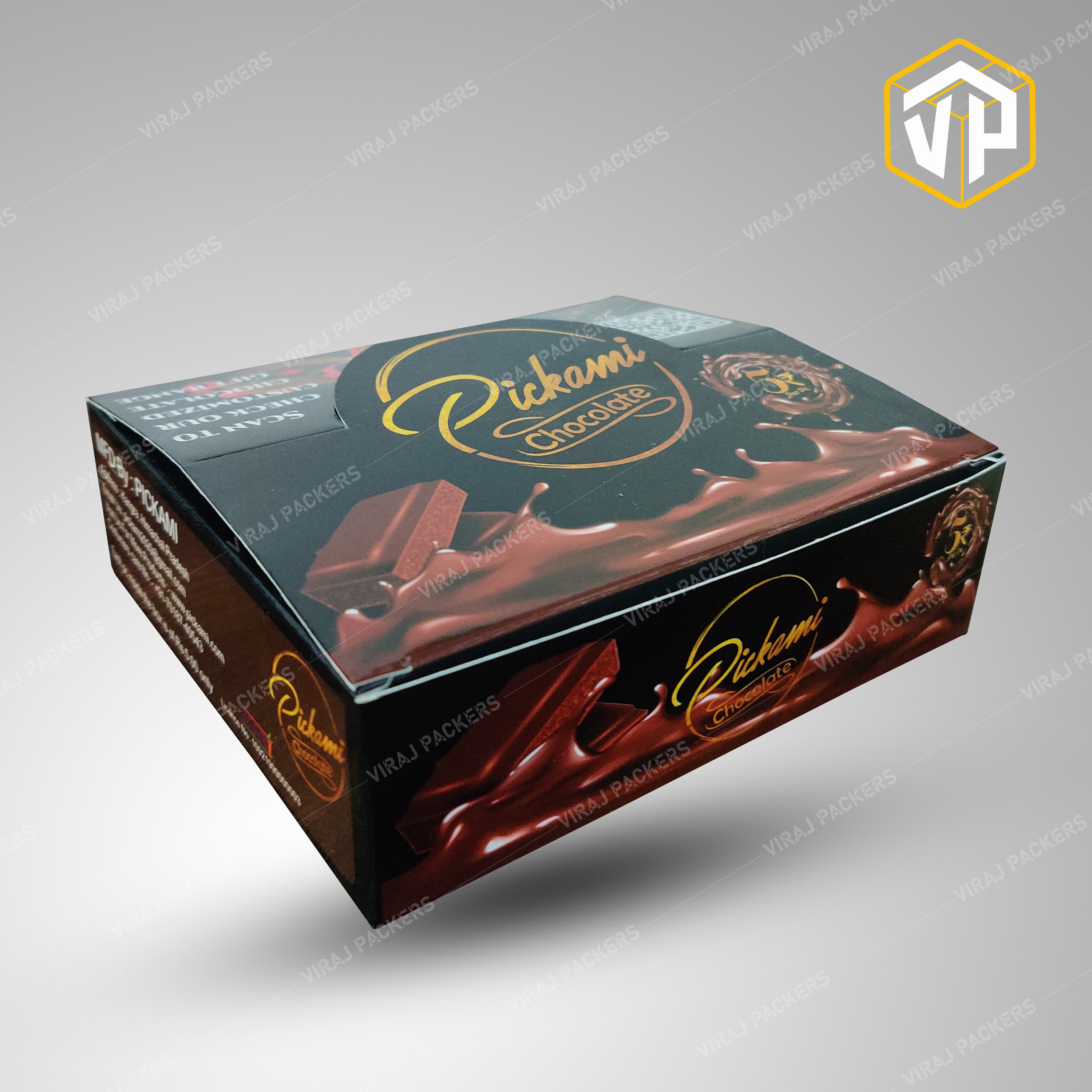 Custom Printed Chocolate Packaging Boxes - Paper, Customized Size, Glossy Lamination | Vibrant Uv Offset Printing, Eco-friendly Materials, Premium Branding