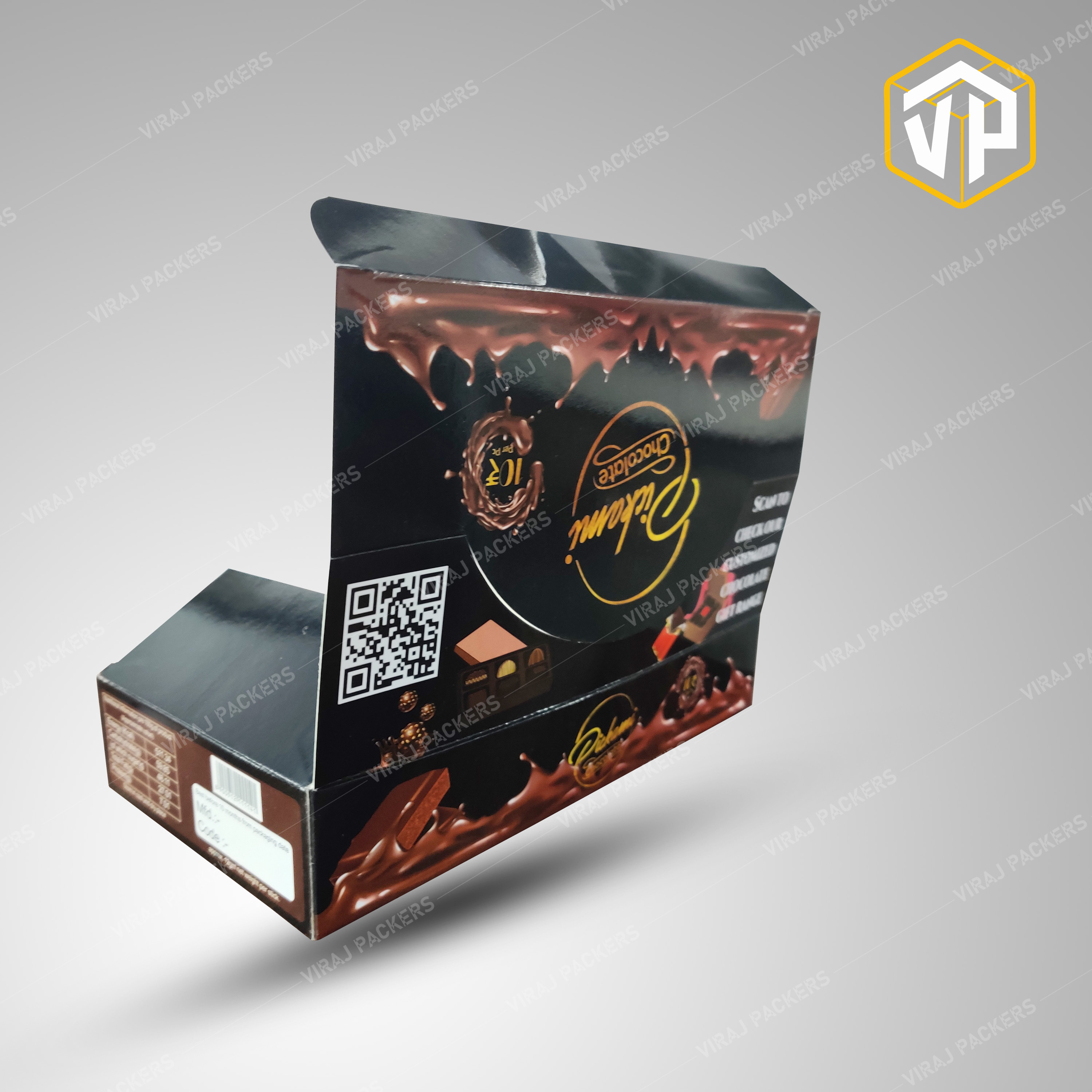 Custom Printed Chocolate Packaging Boxes - Paper, Customized Size, Glossy Lamination | Vibrant Uv Offset Printing, Eco-friendly Materials, Premium Branding