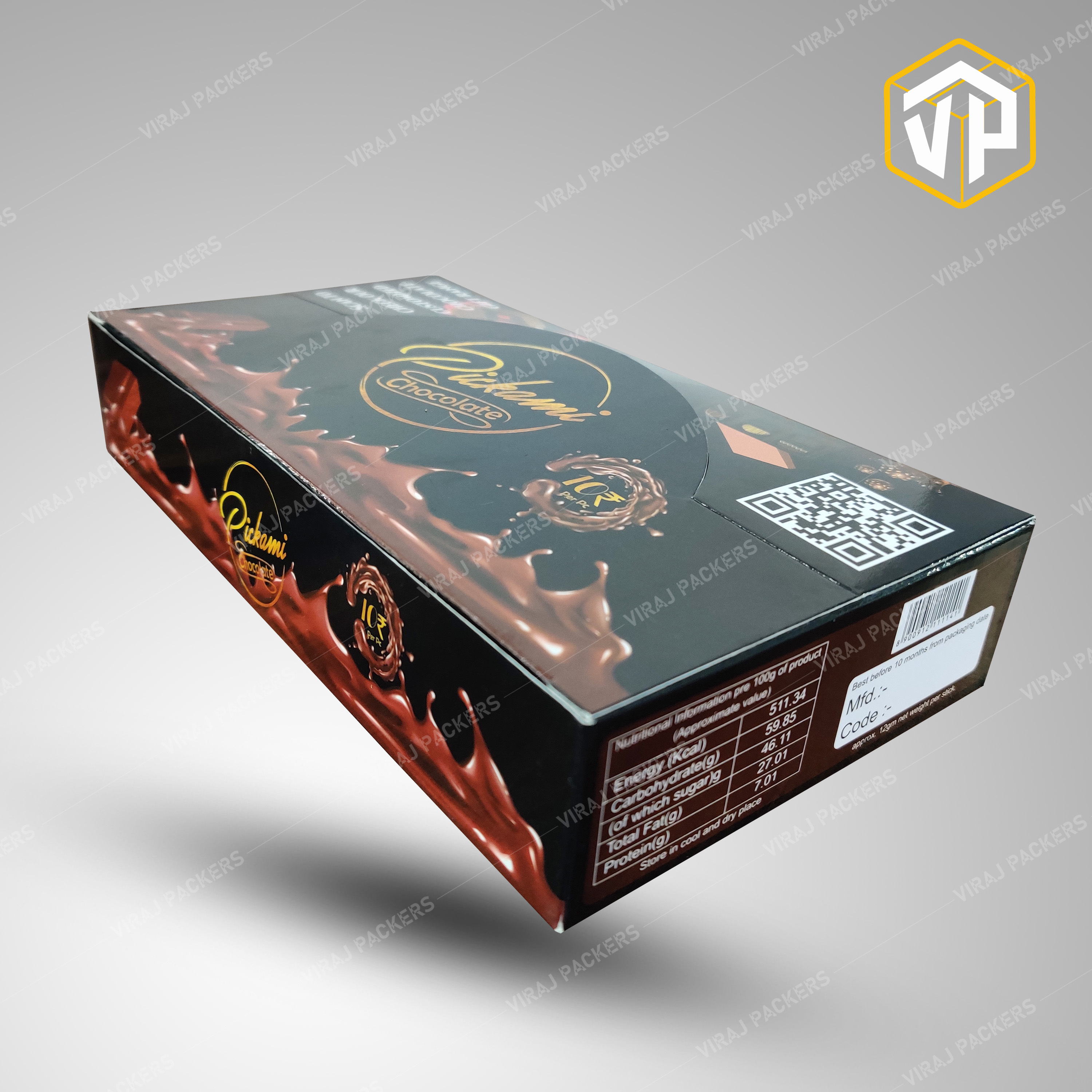 Custom Printed Chocolate Packaging Boxes - Paper, Customized Size, Glossy Lamination | Vibrant Uv Offset Printing, Eco-friendly Materials, Premium Branding