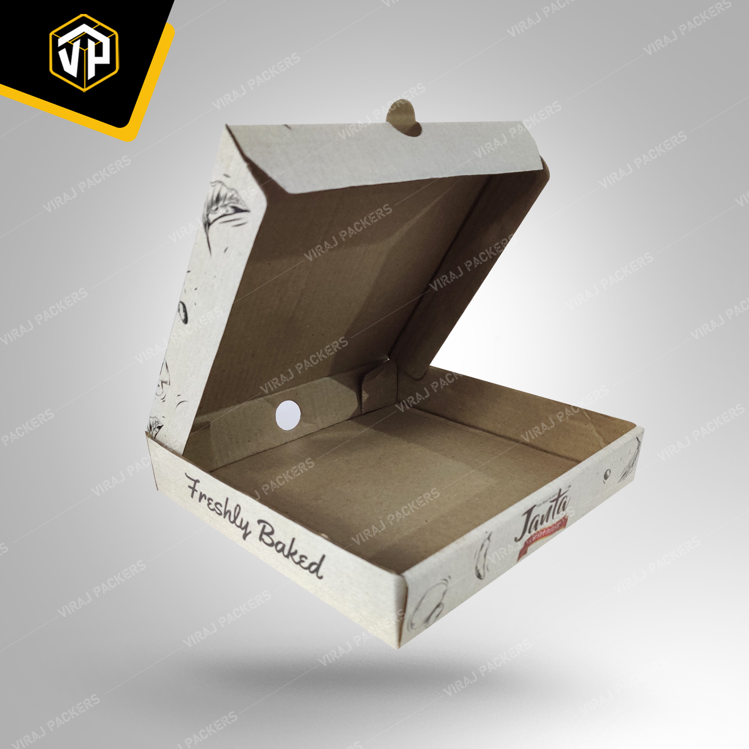 Seven Inch Pizza Packaging Box With Custom Printing - Durable Food-grade Paper Material, Customized Size & Design | Eco-friendly, Glossy Lamination, Uv Offset Printing