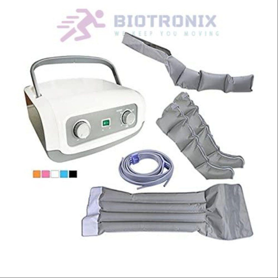 Biotronix Dvt Air Compression Pump - 4-chamber Digital Therapy Device, Touch Screen Control | Effective Lymphedema Treatment, Portable Pneumatic Compression For Enhanced Circulation