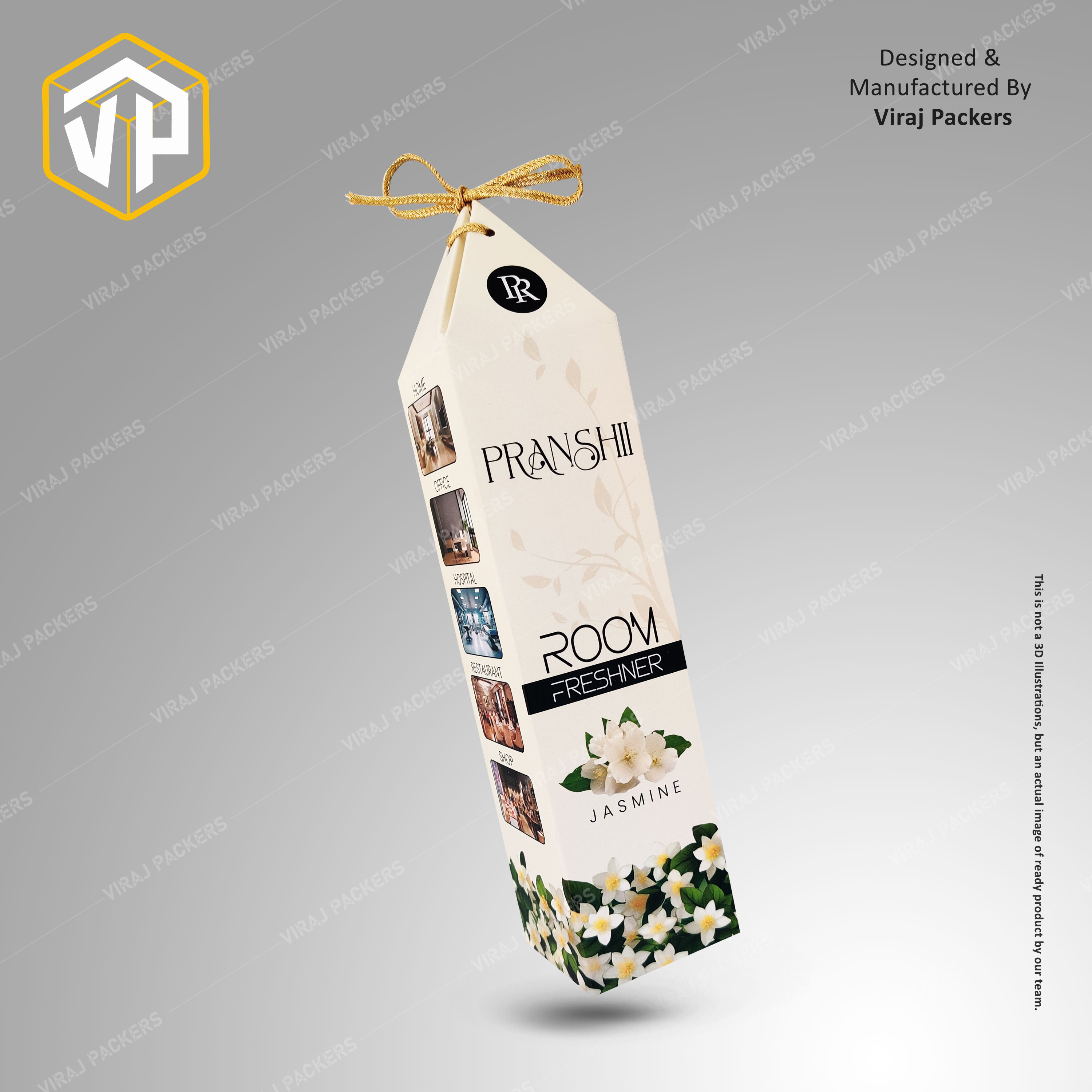Room Freshner Premium Packaging Box - Paper Material, Customized Size , Glossy Lamination With Eco-friendly Options For Stylish Branding