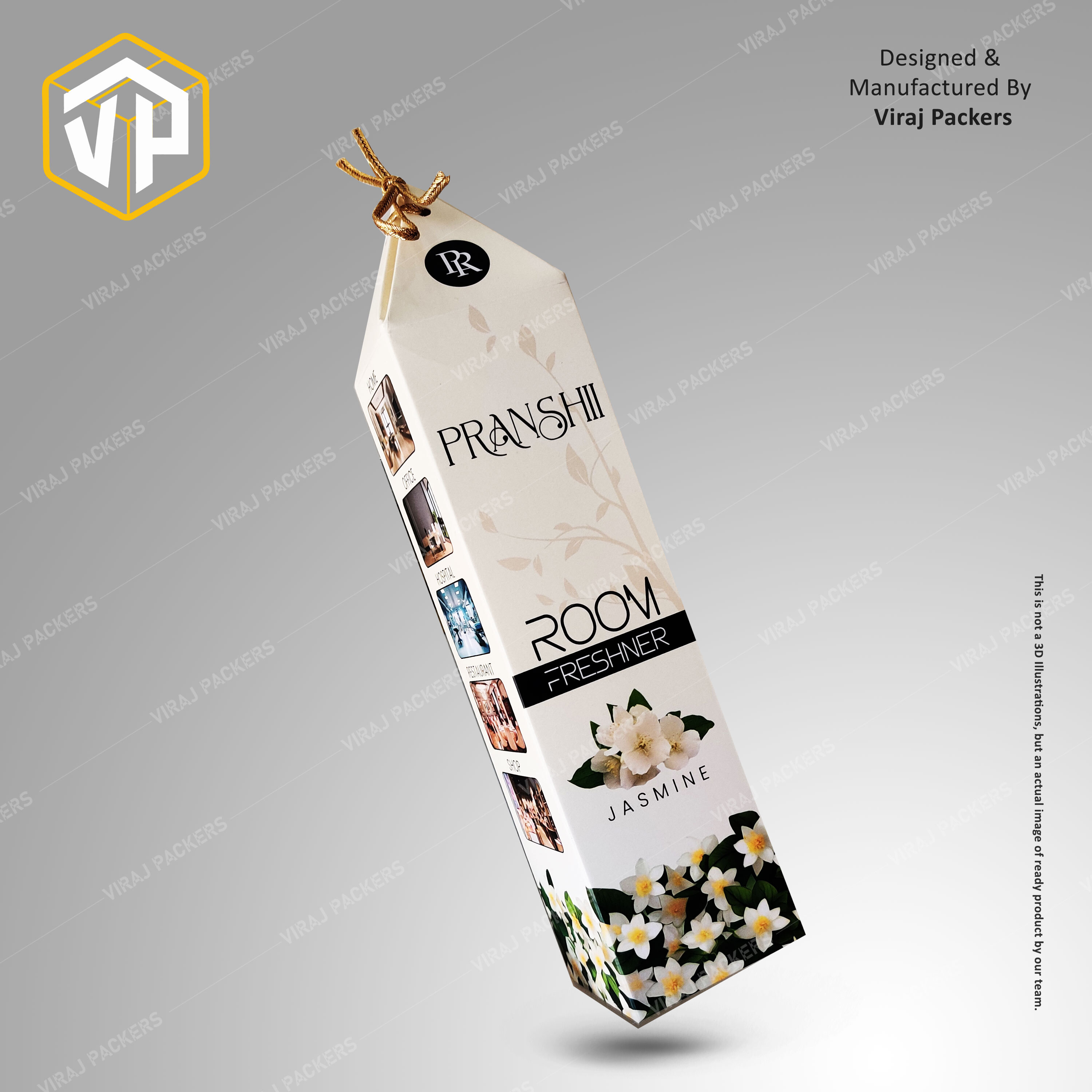 Room Freshner Premium Packaging Box - Paper Material, Customized Size , Glossy Lamination With Eco-friendly Options For Stylish Branding