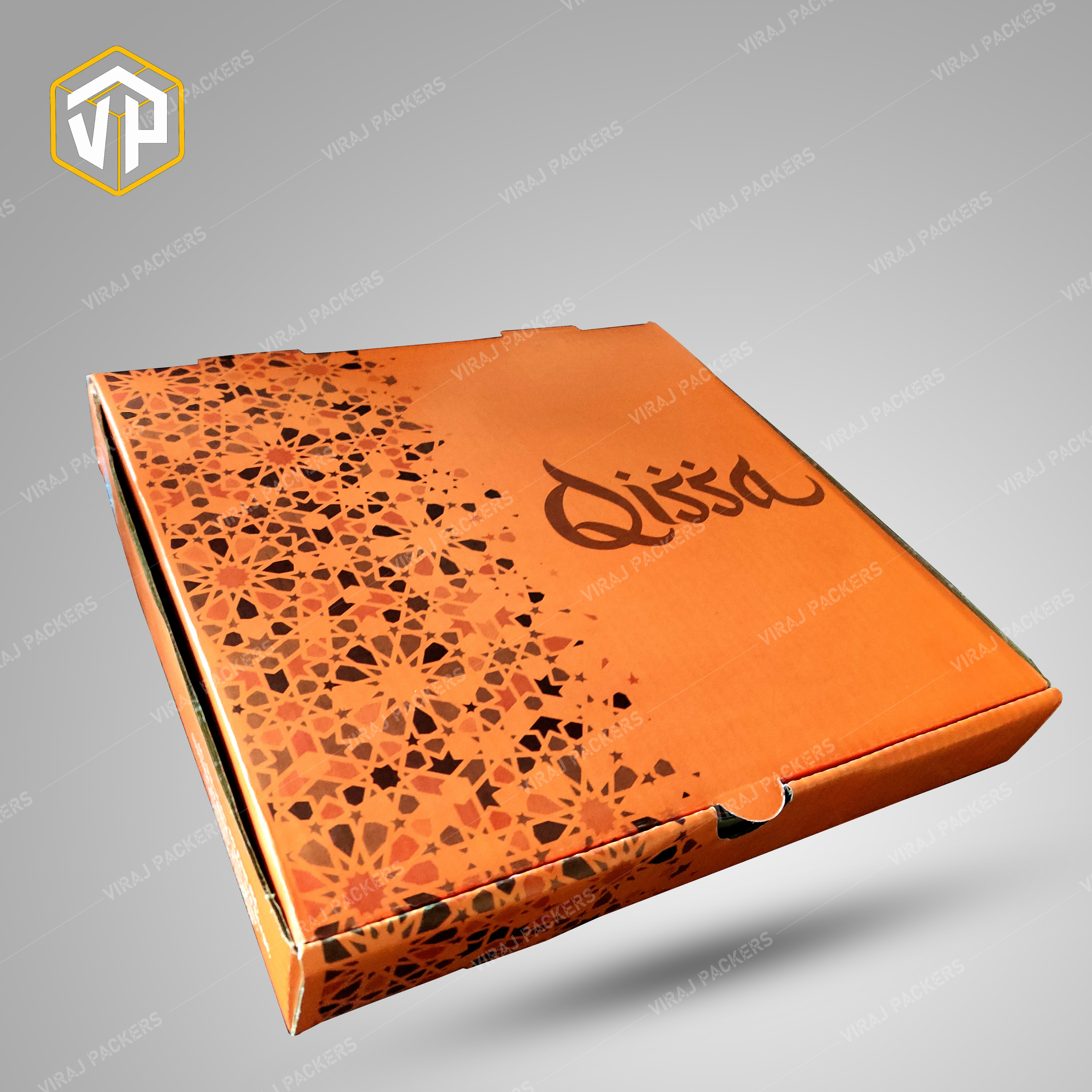 Square Pizza Box 10 Inch - 3-ply Corrugated Cardboard, Uv Offset Printing & Glossy Lamination For Durable & Customizable Branding