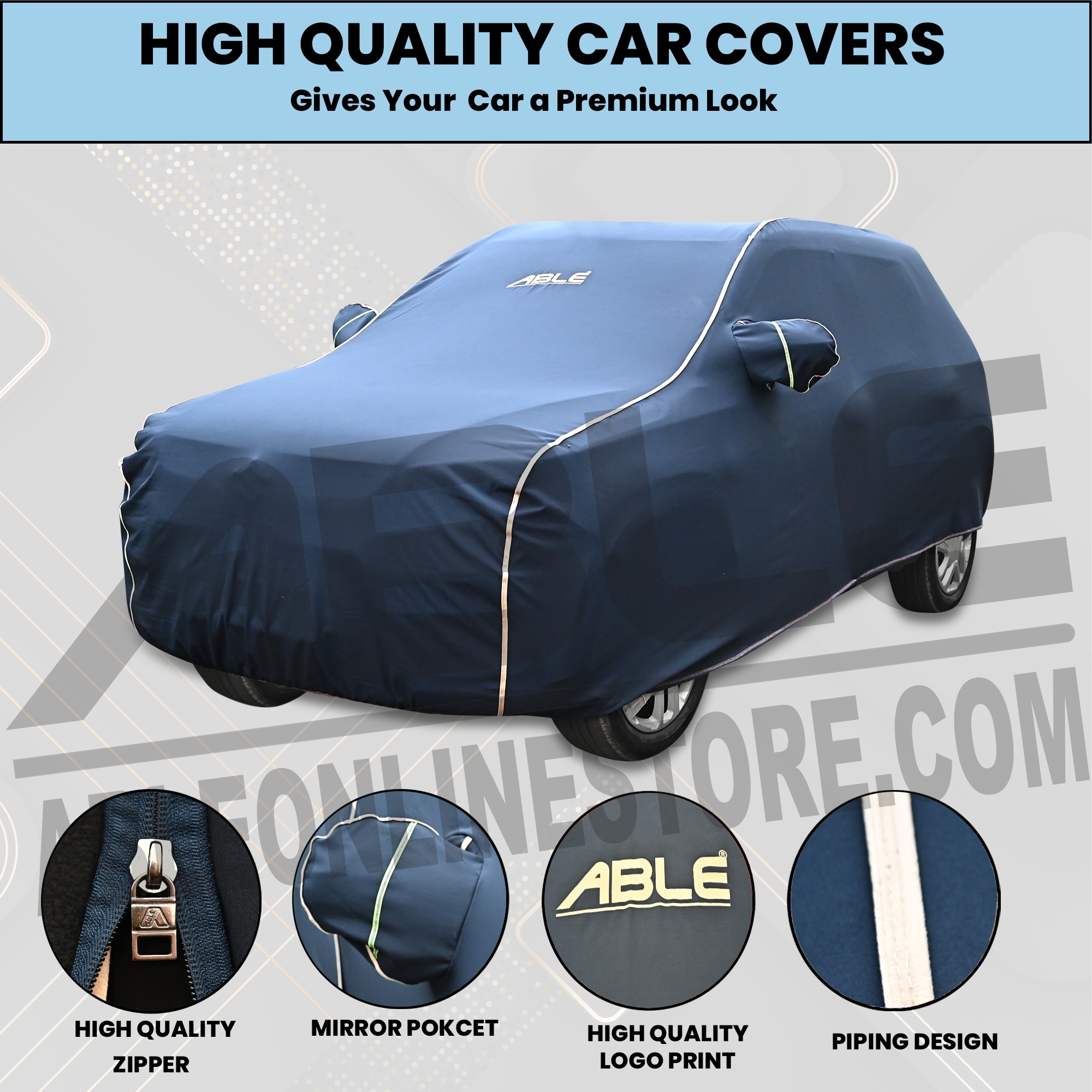 Royal Car Jacket - Color: Blue & Beige
