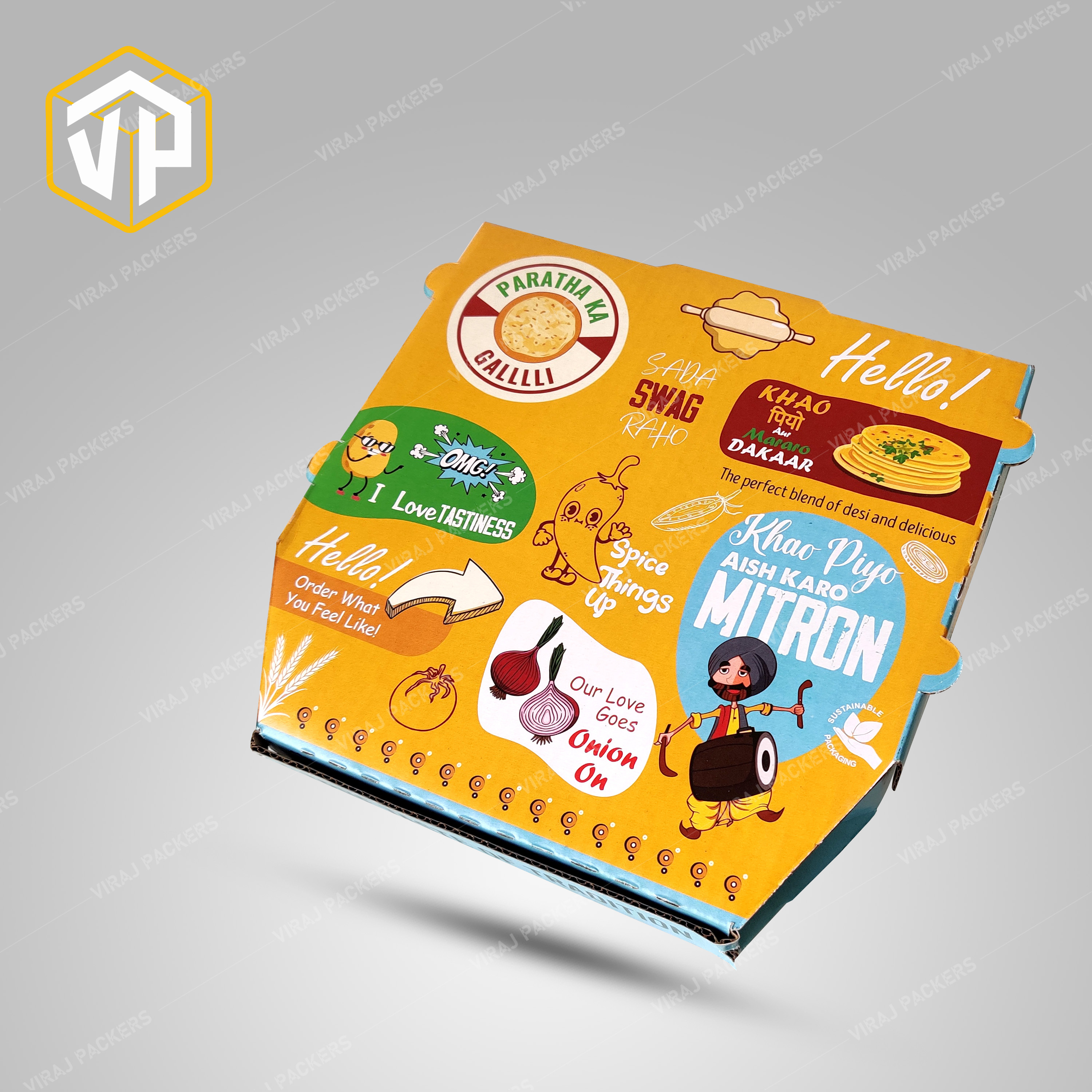 Parata Packaging Box With Multicolor Art - Paper Material, Customized Size, Glossy Lamination, Uv Offset Printing | Eco-friendly, Customizable Design For Retail Display